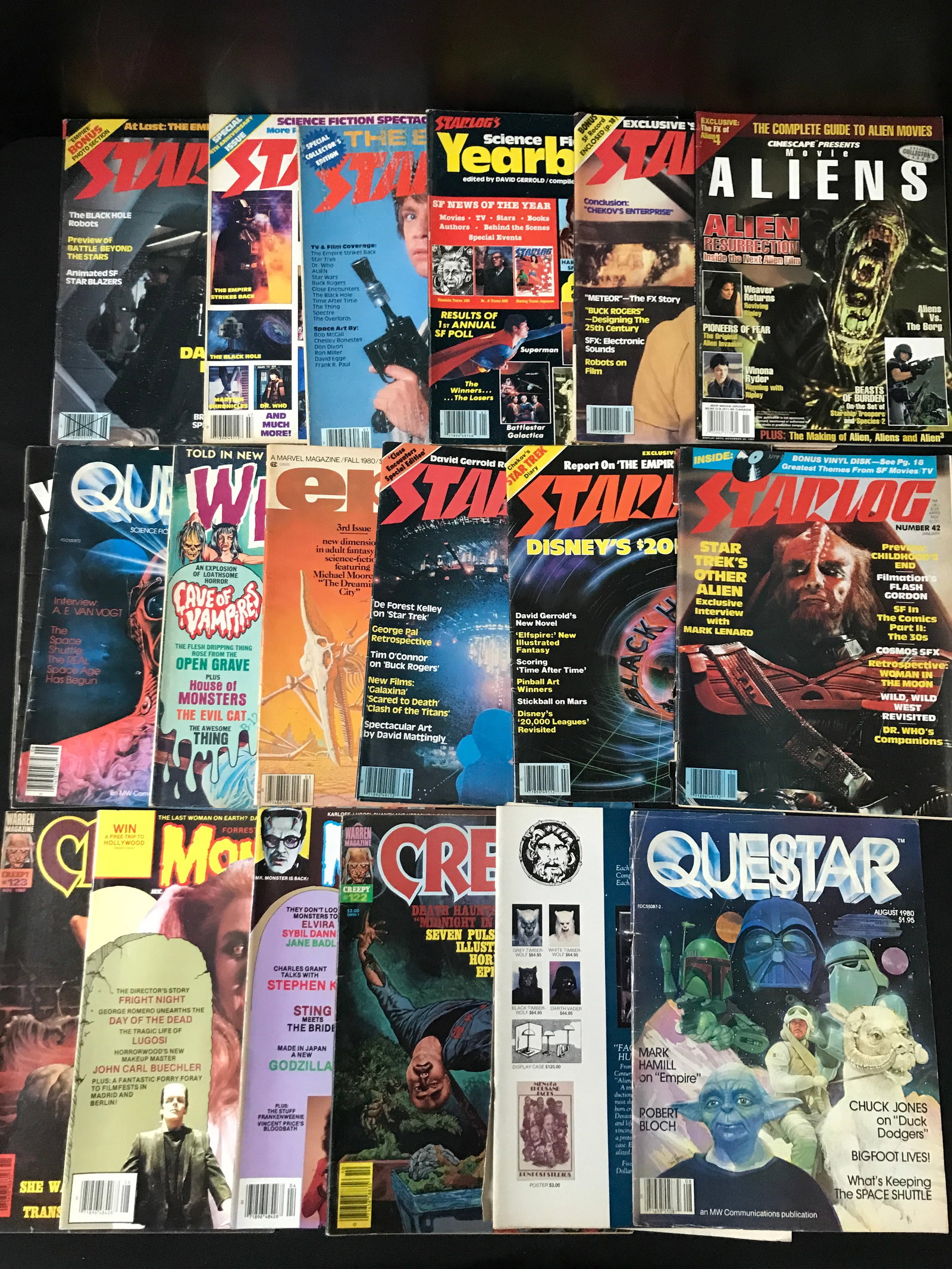 LARGE LOT OF SCIENCE FICTION MAGAZINES: Prices are in Canadian dollars
