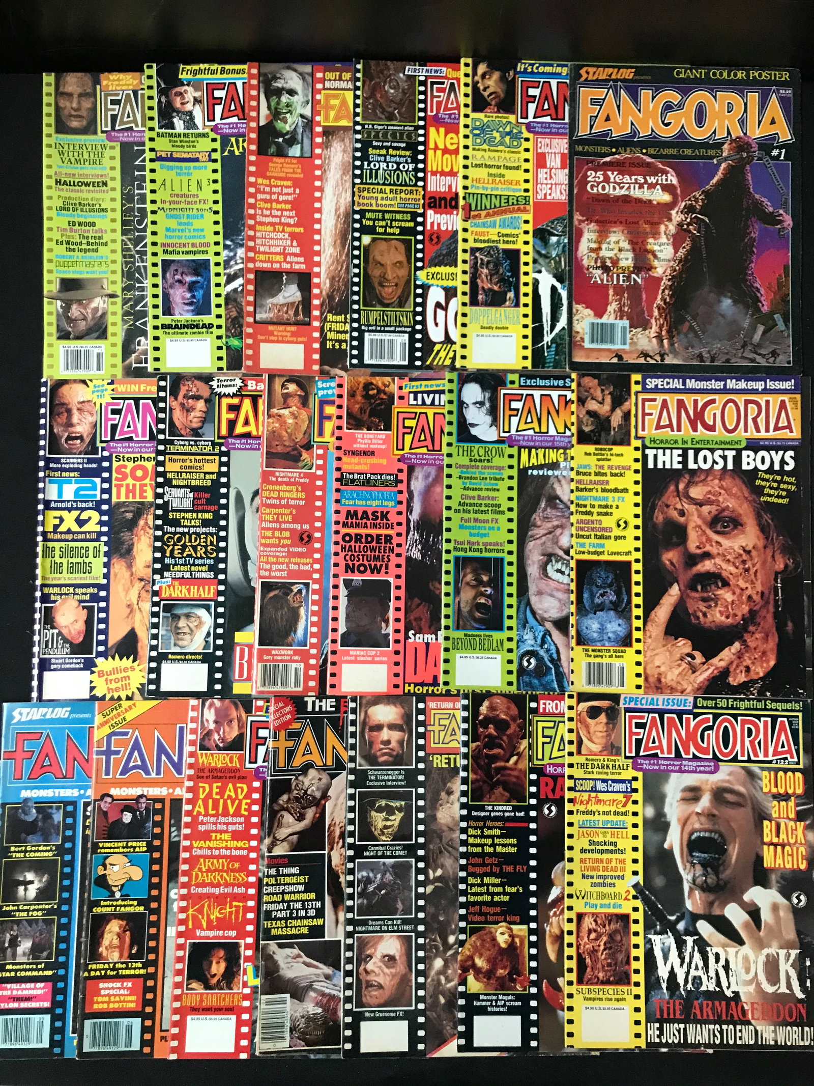 LARGE LOT OF FANGORIA COMICS: Prices are in Canadian dollars