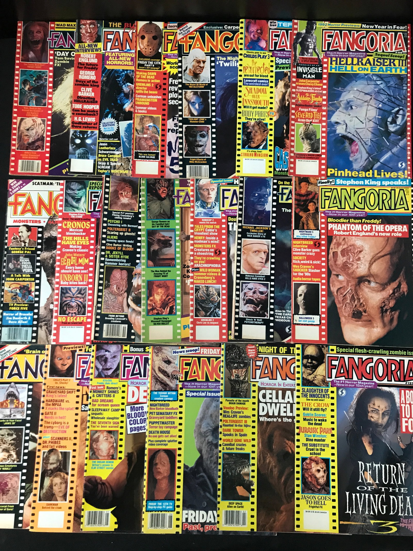 LARGE LOT OF FANGORIA COMICS: Prices are in Canadian dollars