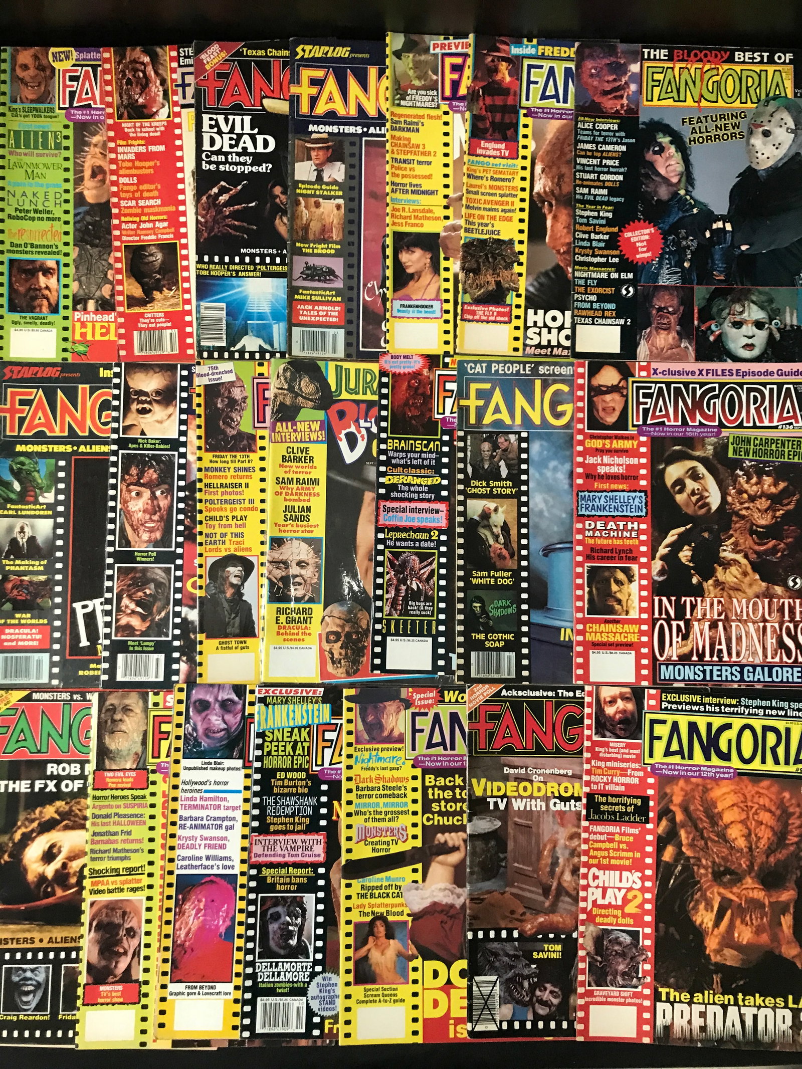 LARGE LOT OF FANGORIA COMICS: Prices are in Canadian dollars