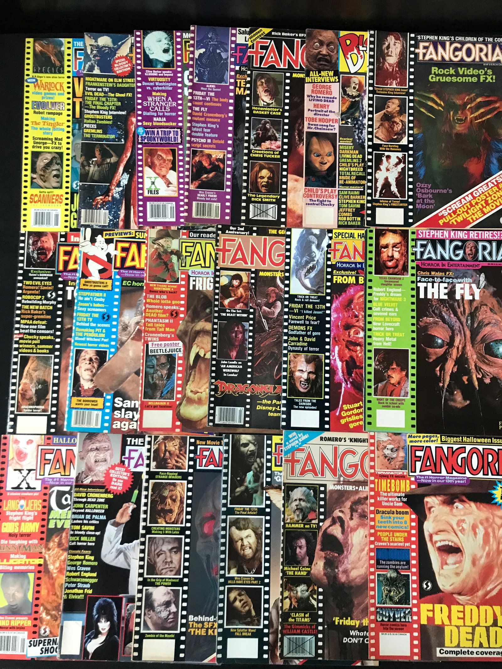 LARGE LOT OF FANGORIA COMICS: Prices are in Canadian dollars