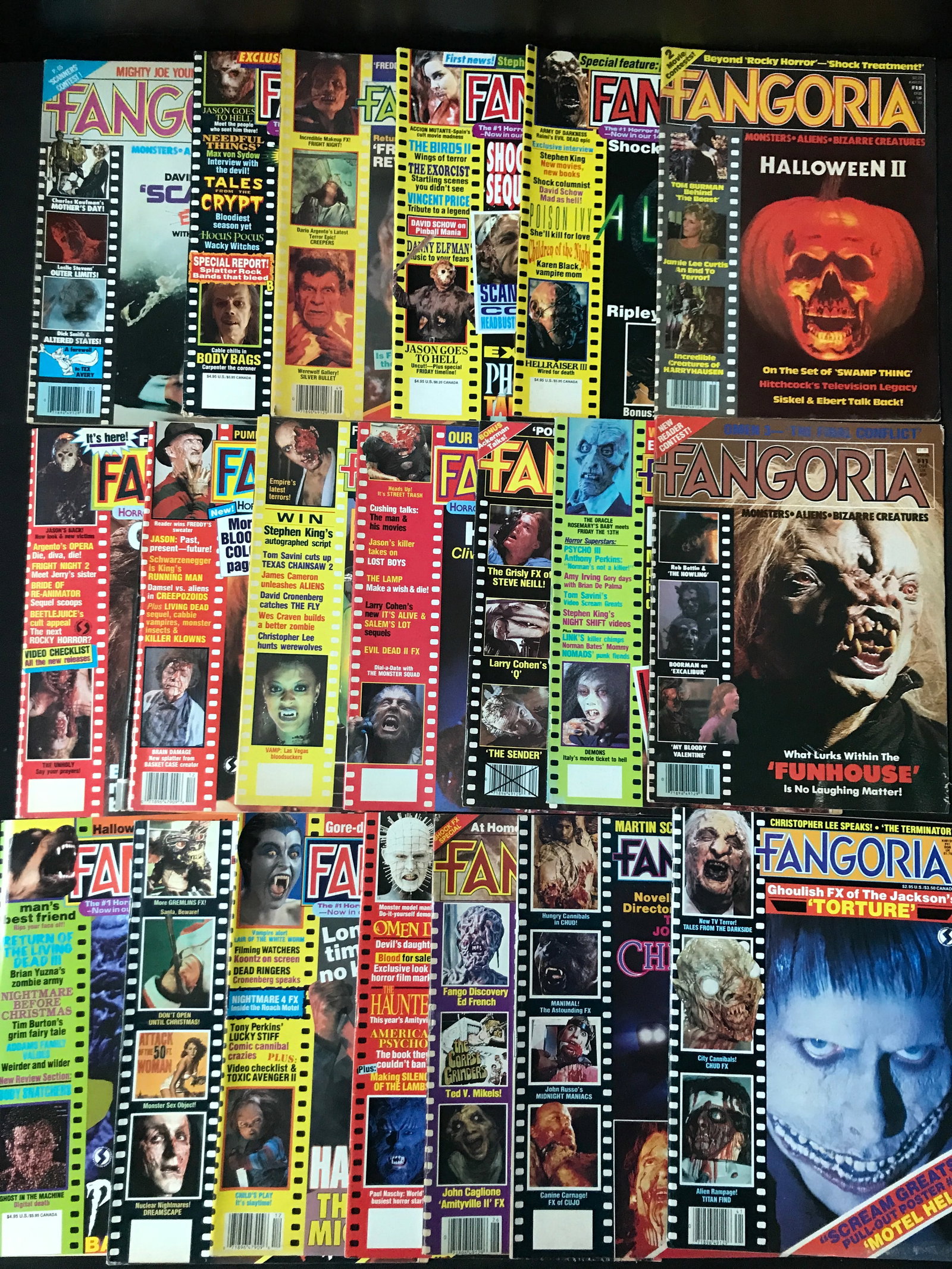 LARGE LOT OF FANGORIA COMICS: Prices are in Canadian dollars