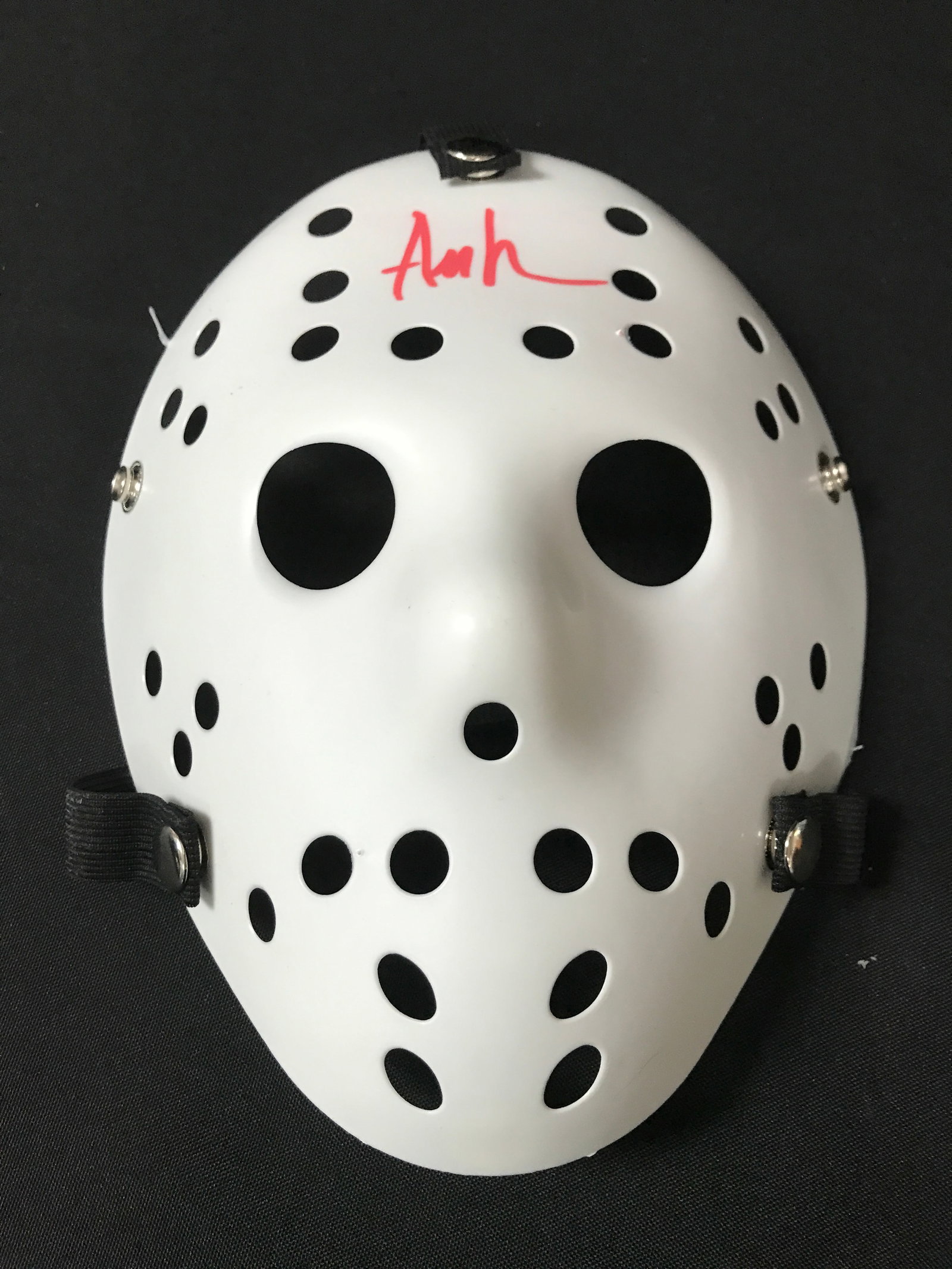 ARI LEHMAN SIGNED HALLOWEEN MASK - KB COA: Prices are in Canadian dollars