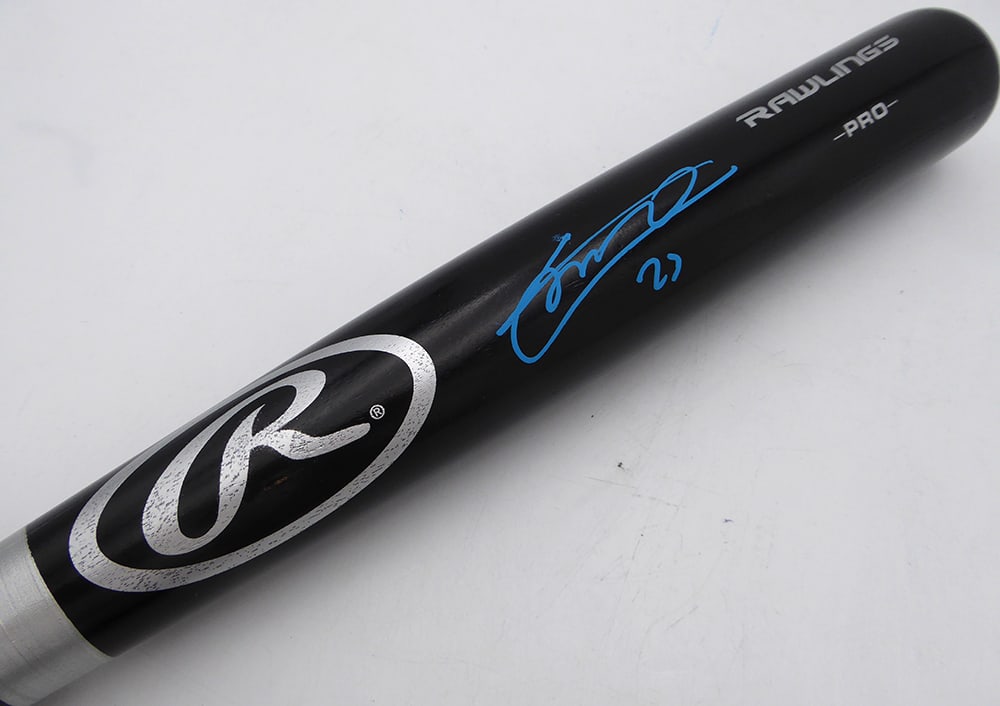 VLADIMIR GUERRERO JR SIGNED BASEBALL BAT (JSA COA): Prices are in Canadian dollars