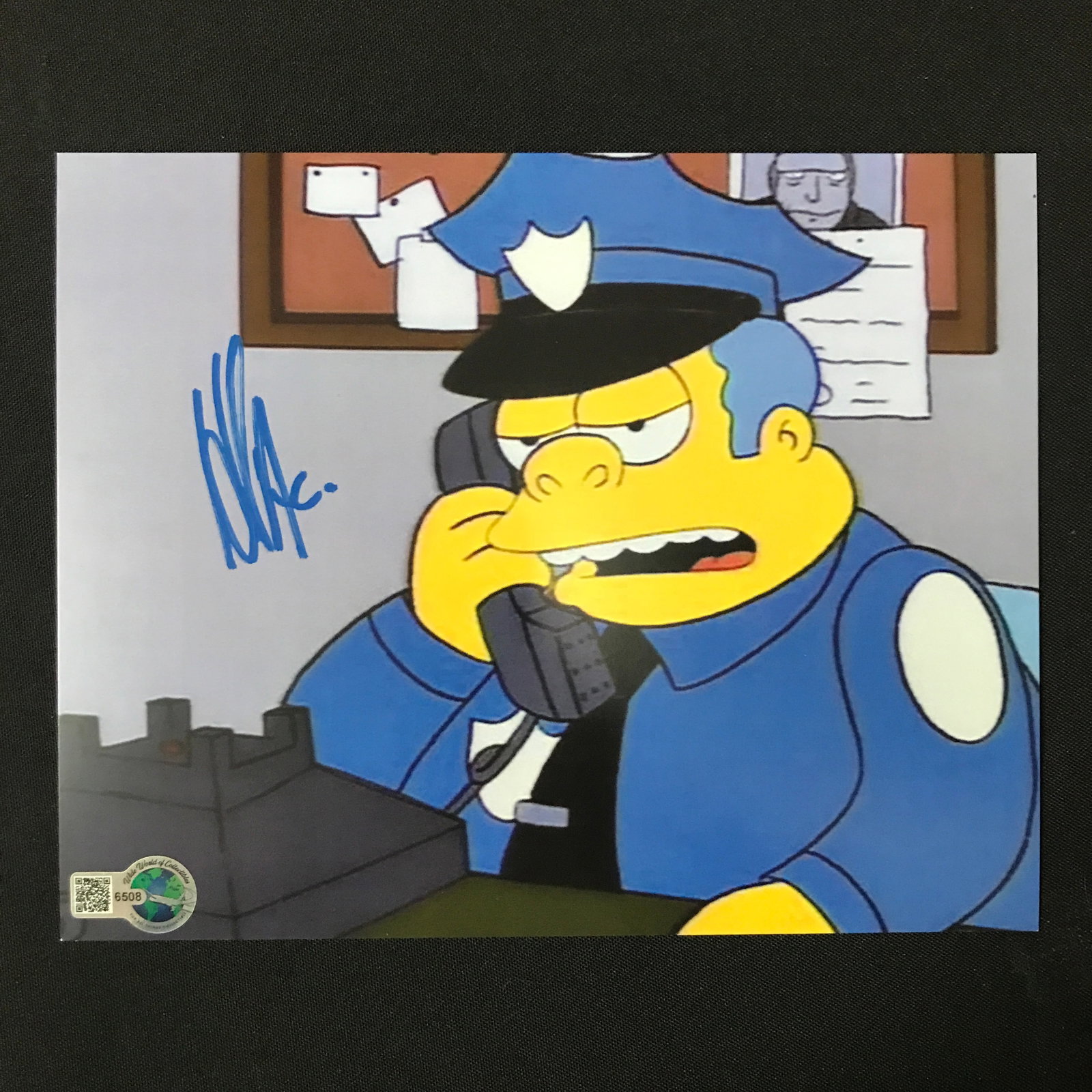 HANK AZARIA SIGNED CHIEF WIGGUM SIMPSONS 8X10 - WWOC COA: Prices are in Canadian dollars