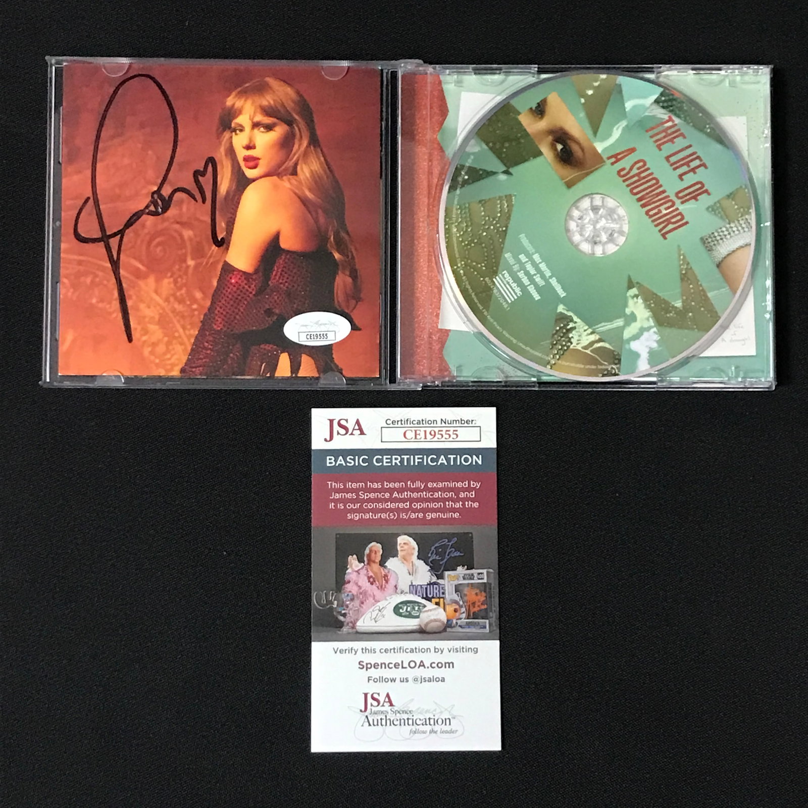 TAYLOR SWIFT SIGNED CD SLEEVE - JSA COA: Prices are in Canadian dollars
