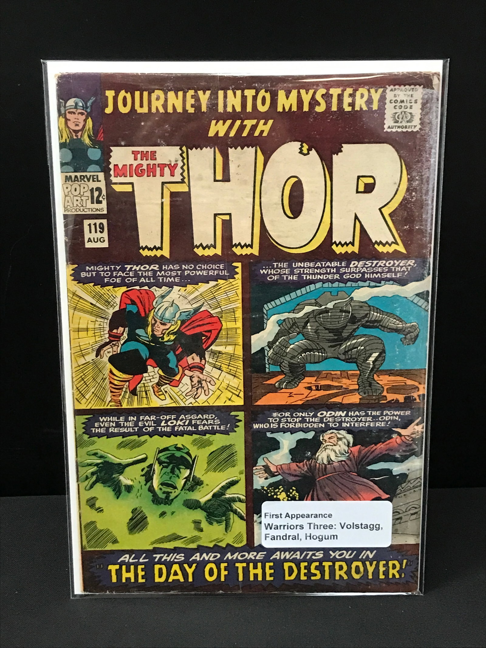 THE MIGHTY THOR #19 1ST APP WARRIORS THREE - MARVEL COMICS: Prices are in Canadian dollars