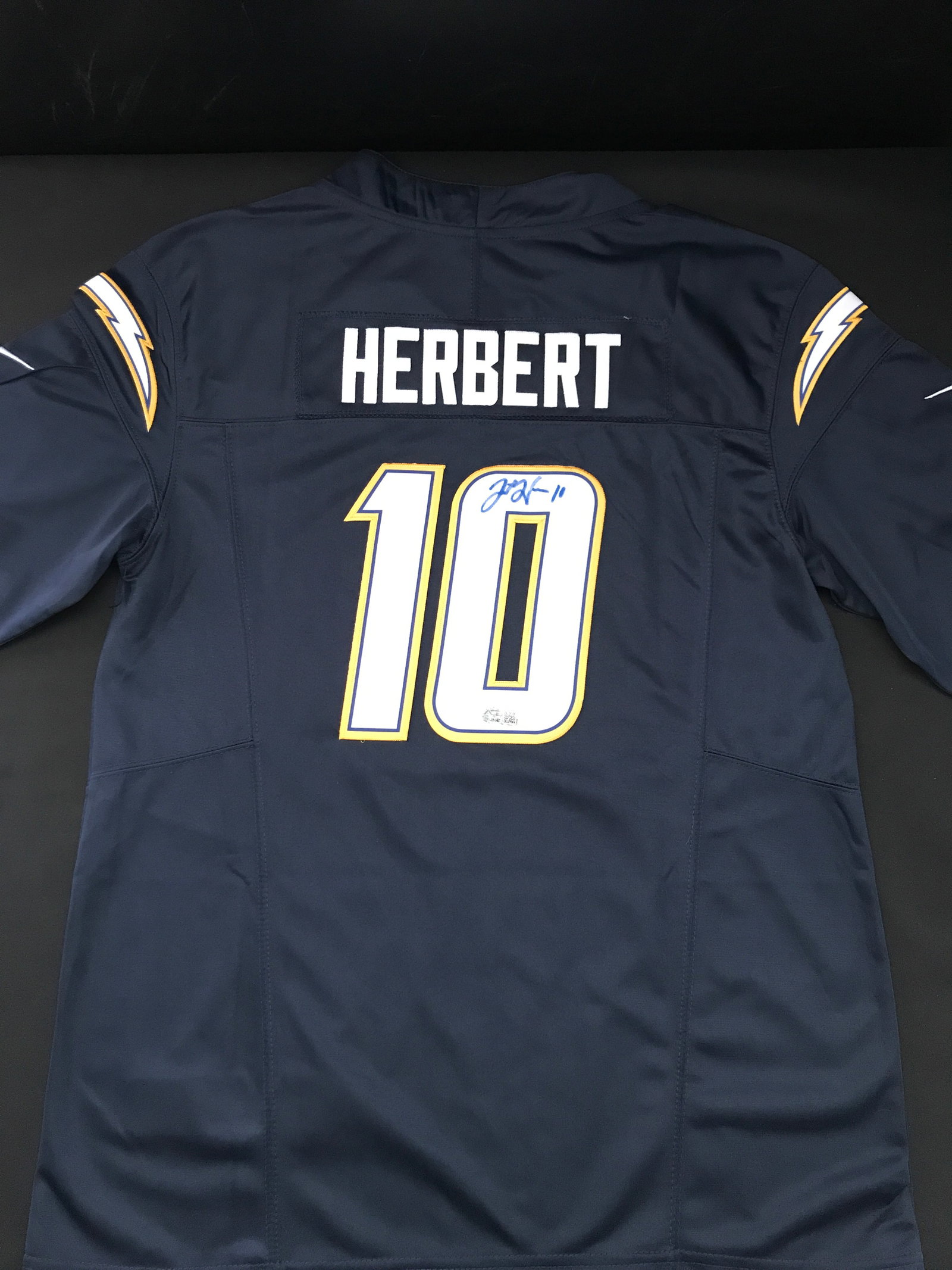 JUSTIN HERBERT SIGNED LOS ANGELES CHARGERS CUSTOM JERSEY - ACE COA: Prices are in Canadian dollars