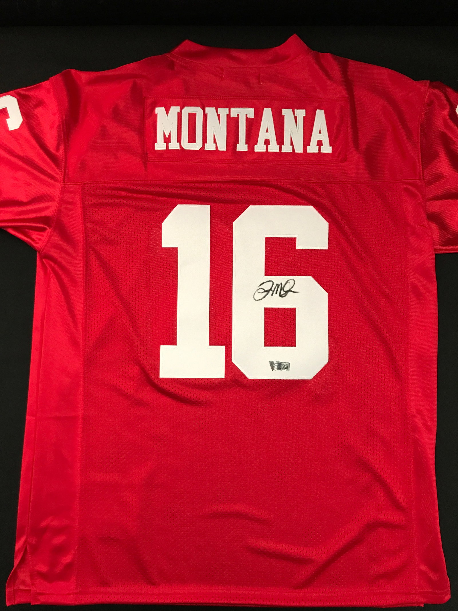 JOE MONTANA SIGNED CUSTOM FOOTBALL JERSEY - ACE COA: Prices are in Canadian dollars