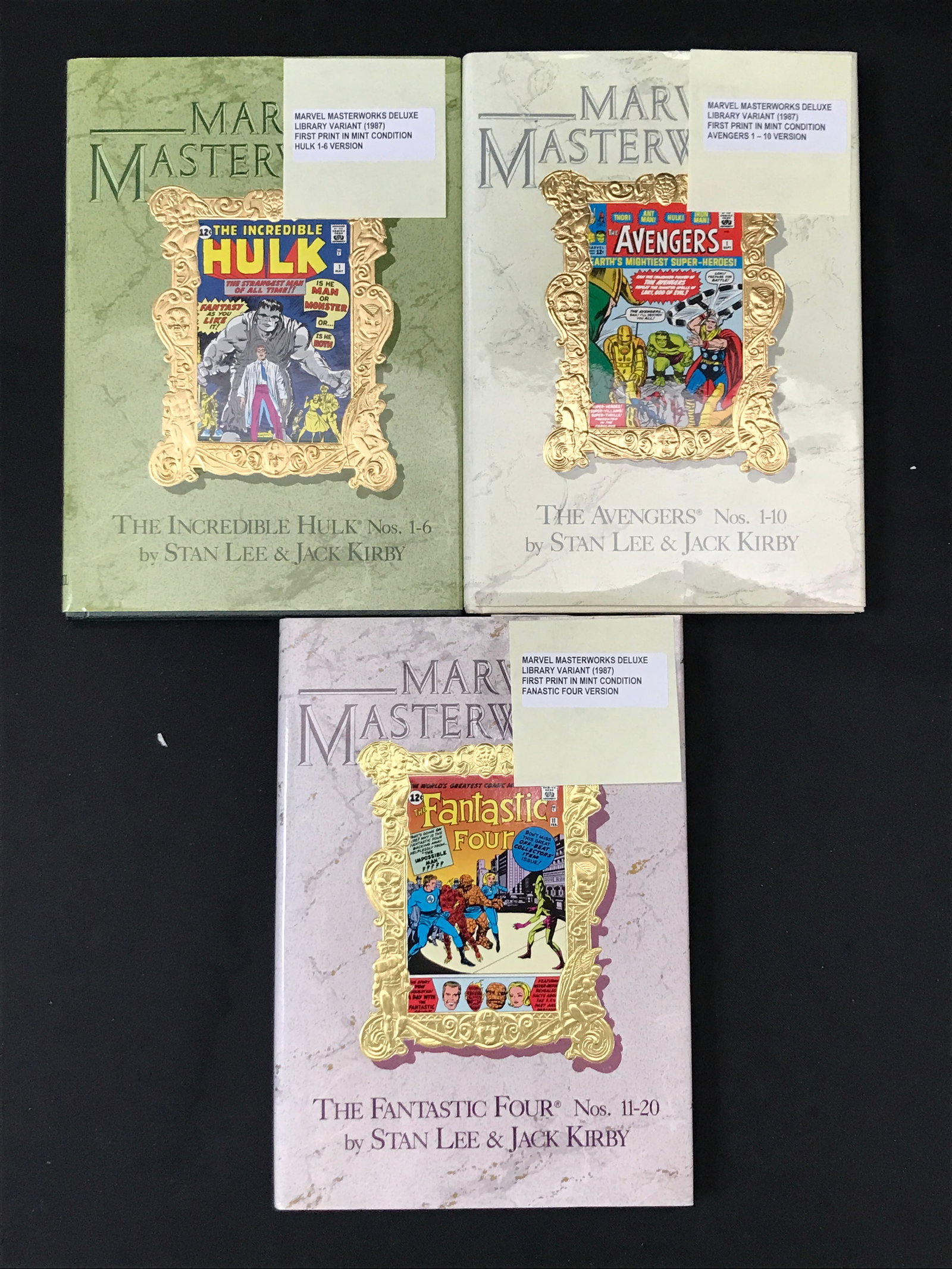 LOT OF 3 MARVEL MASTERPIECES DELUXE LIBRARY VARIANTS (1987) FIRST PRINTS - 3 DIFFERENT VERSIONS: Prices are in Canadian dollars