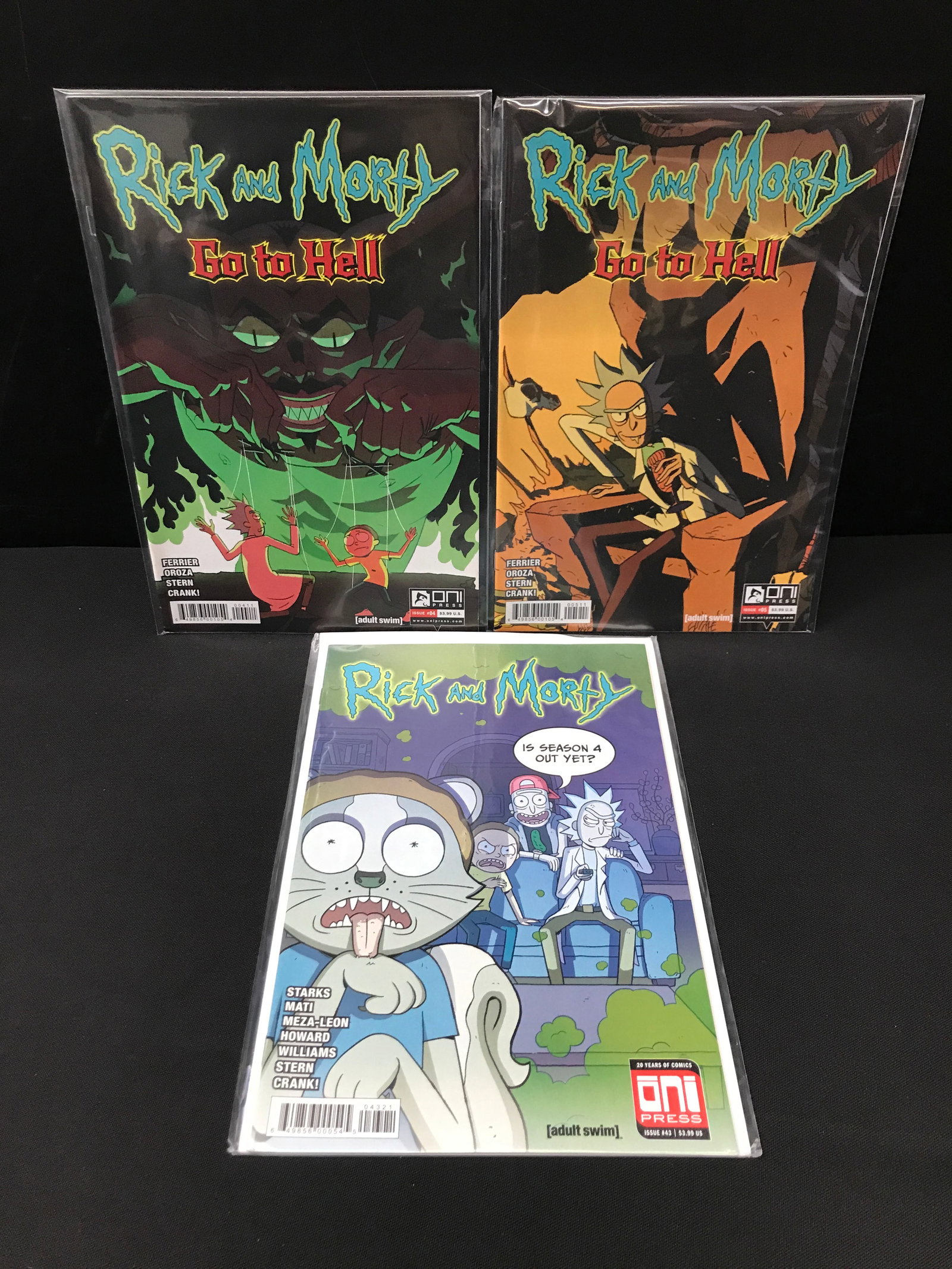 LOT OF 3 RICK & MORTY COMICS - ONI PRESS: Prices are in Canadian dollars