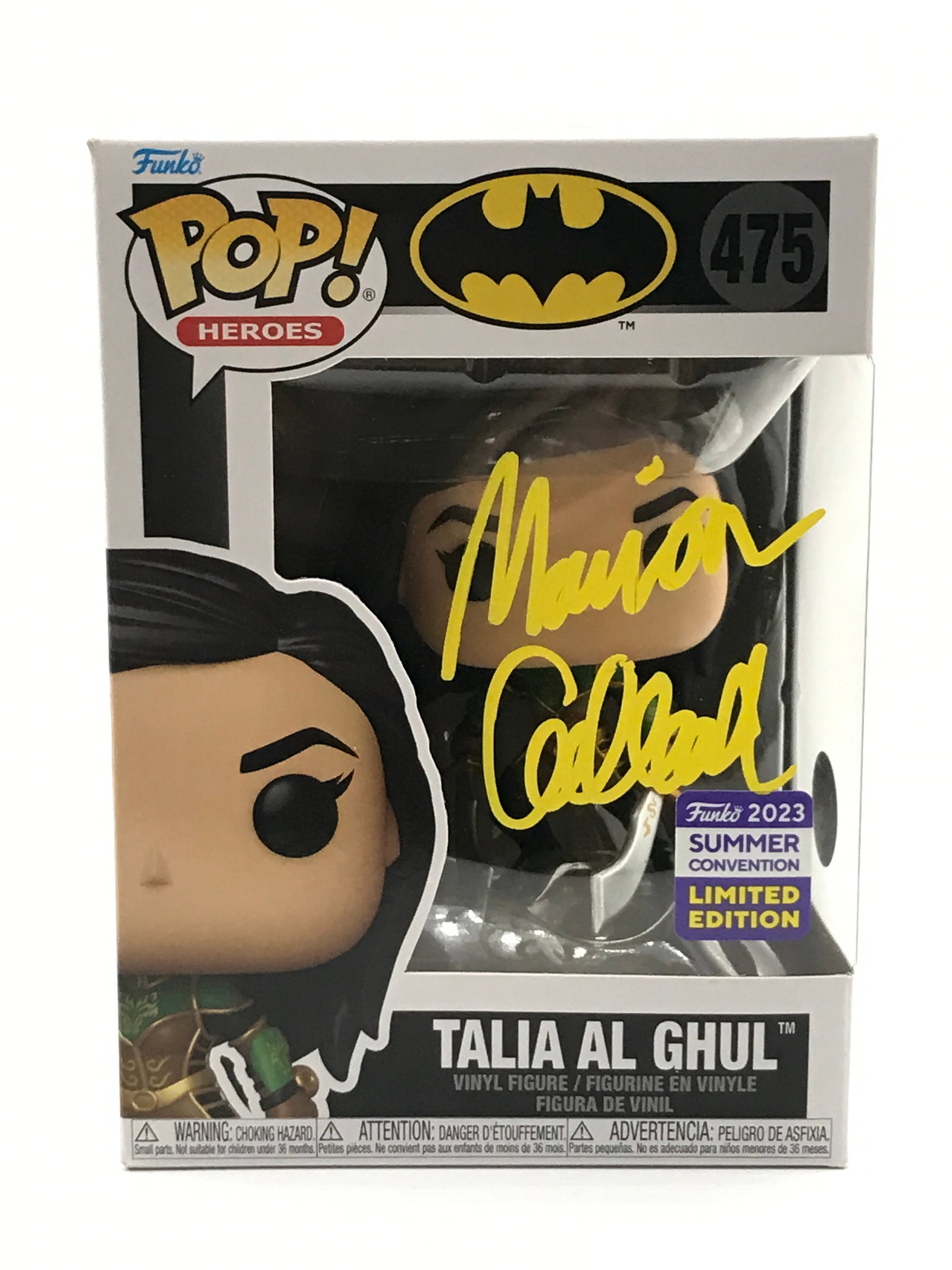 MARION COTILLARD SIGNED TALIA AL GHUL BATMAN FUNKO POP - KB COA: Prices are in Canadian dollars