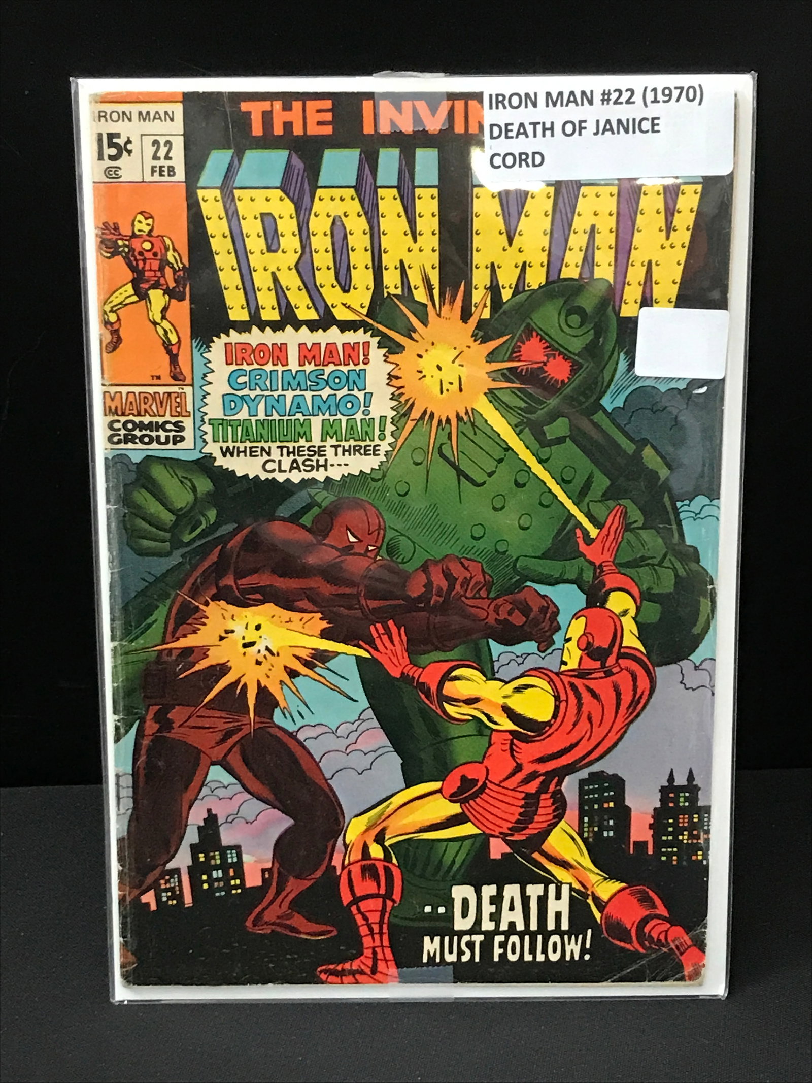 IRON MAN #22 (1970) DEATH OF JANICE CORD - MARVEL COMICS: Prices are in Canadian dollars
