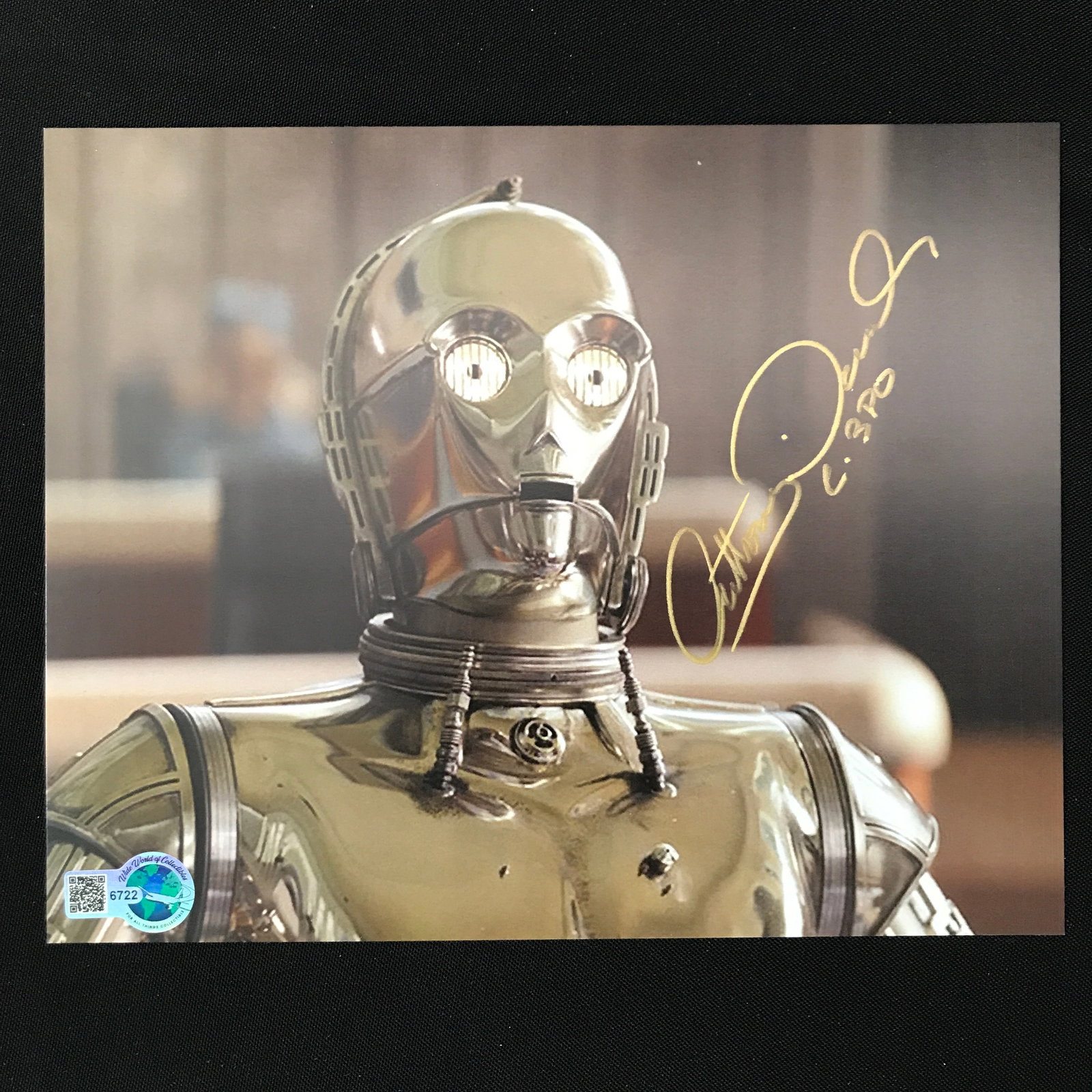 ANTHONY DANIELS SIGNED C3P0 STAR WARS 8X10 - WWOC COA: Prices are in Canadian dollars