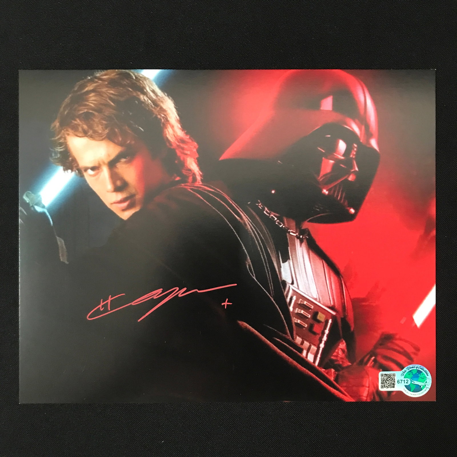HAYDEN CHRISTENSEN SIGNED DARTH VADER 8X10 - WWOC COA: Prices are in Canadian dollars