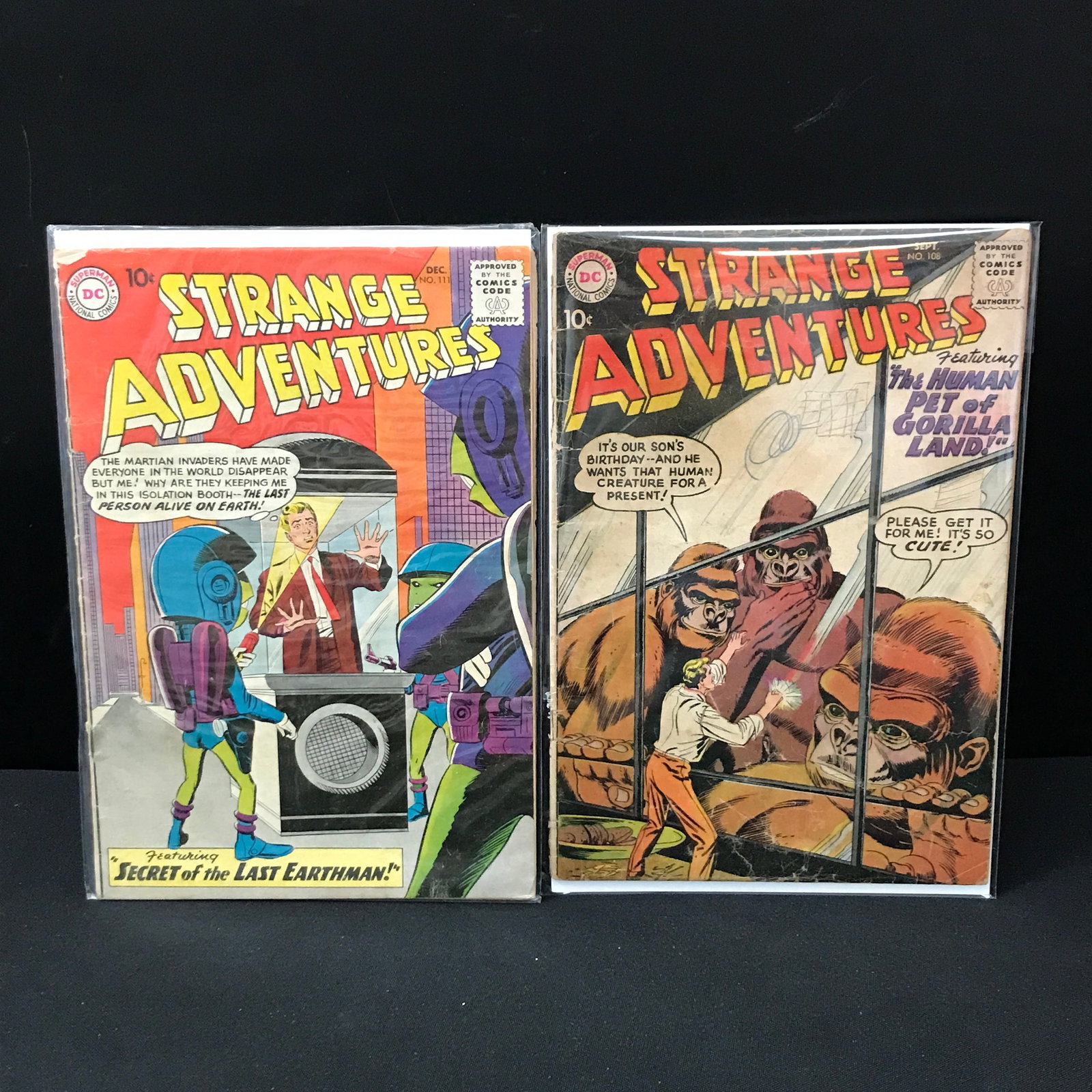 LOT OF 2 STRANGE ADVENTURES COMICS #108 & #111 - DC COMICS: Prices are in Canadian dollars