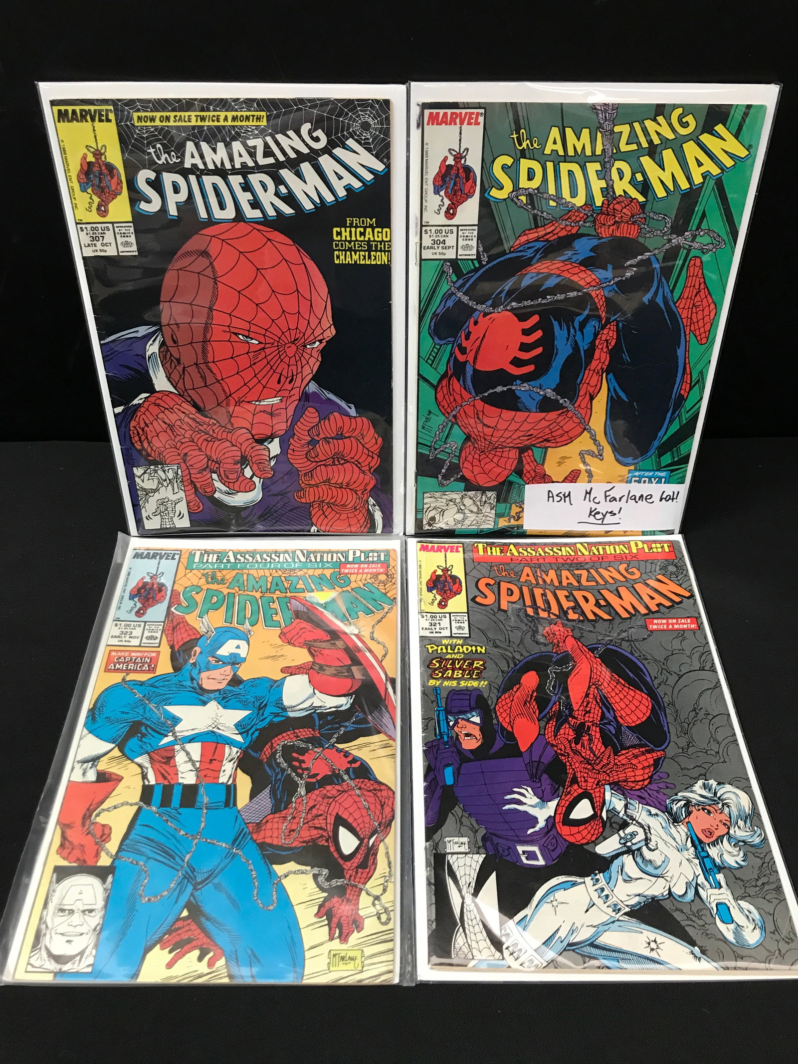 LOT OF 4 AMAZING SPIDERMAN COMICS - MARVEL COMICS (1 of 1)