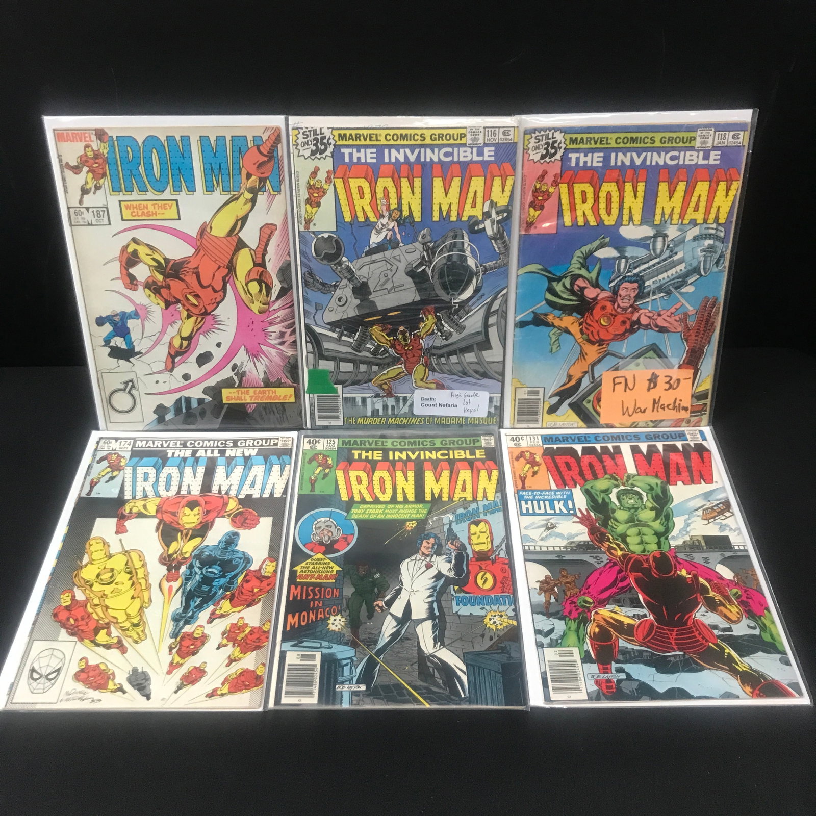 LOT OF 6 INVINCIBLE IRON MAN COMICS - MARVEL COMICS (1 of 1)