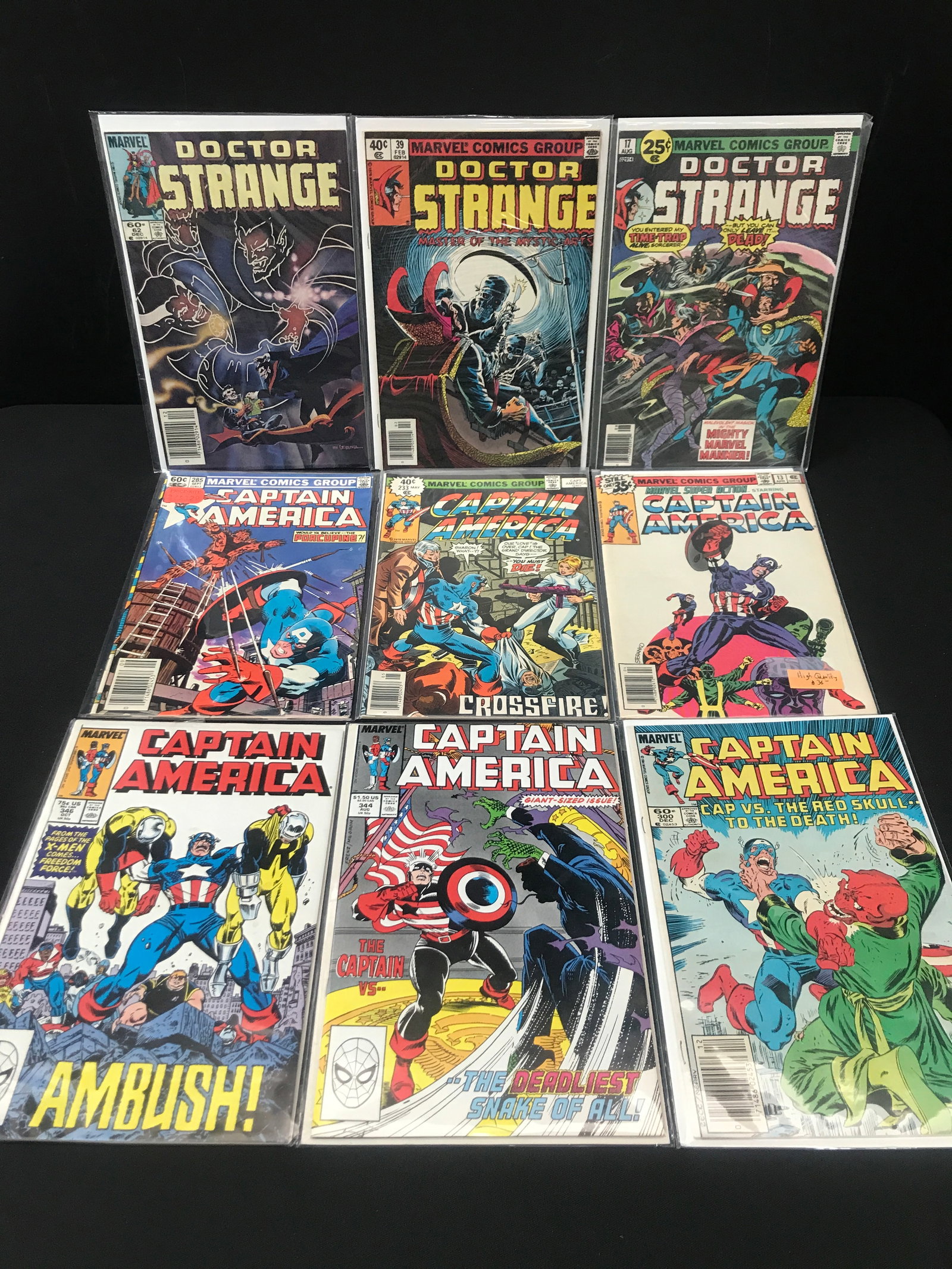 LOT OF 9 MARVEL COMICS - DR STRANGE AND CAPTAIN AMERICA (1 of 1)