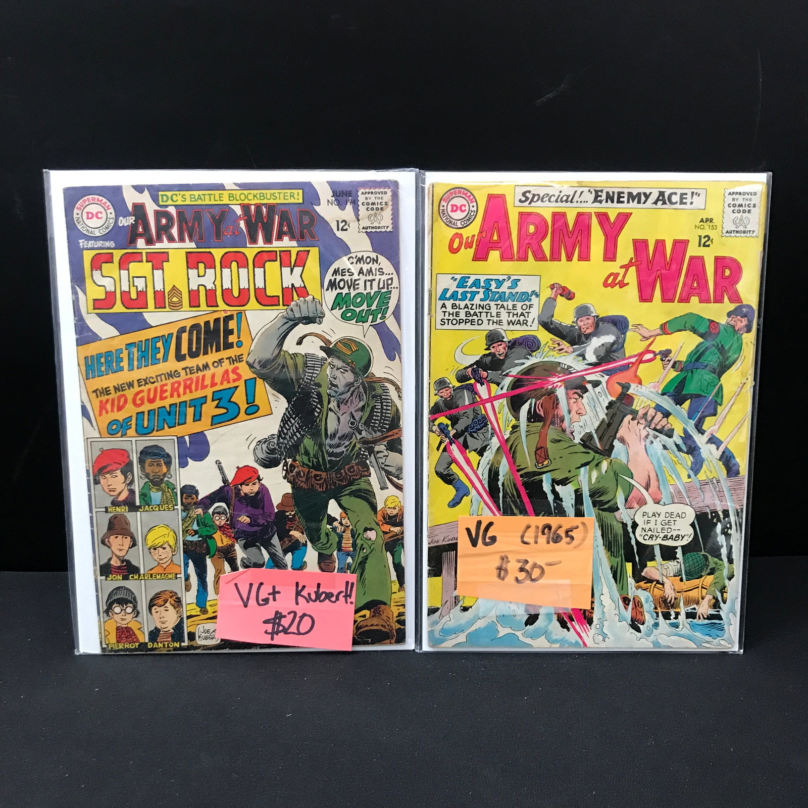 LOT OF 2 ARMY AT WAR COMICS - DC COMICS: Prices are in Canadian Dollars