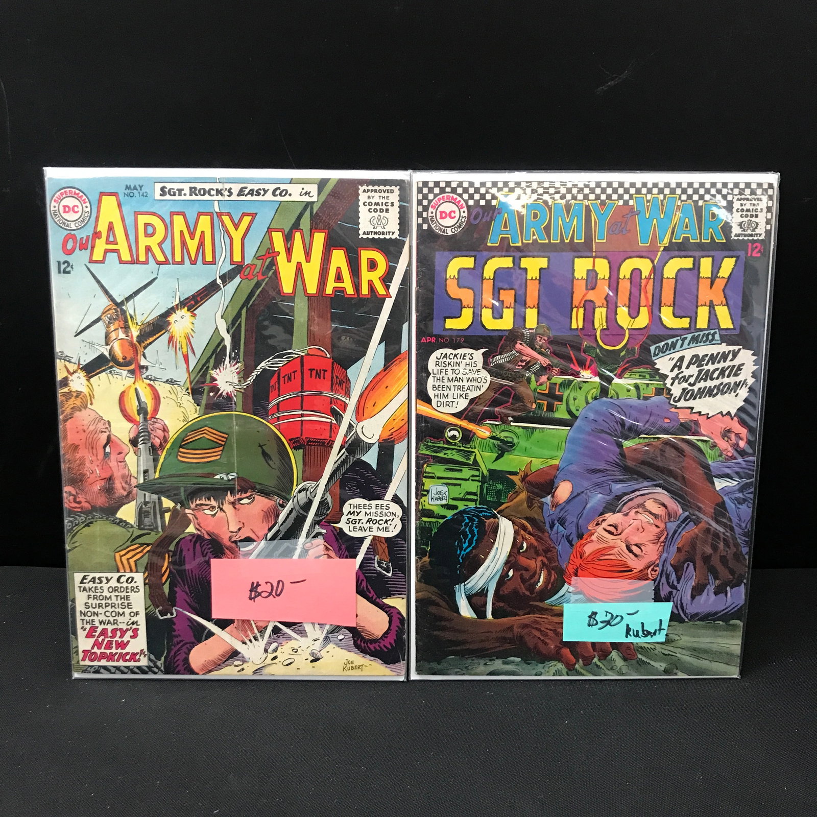 LOT OF 2 ARMY AT WAR COMICS - DC COMICS: Prices are in Canadian Dollars