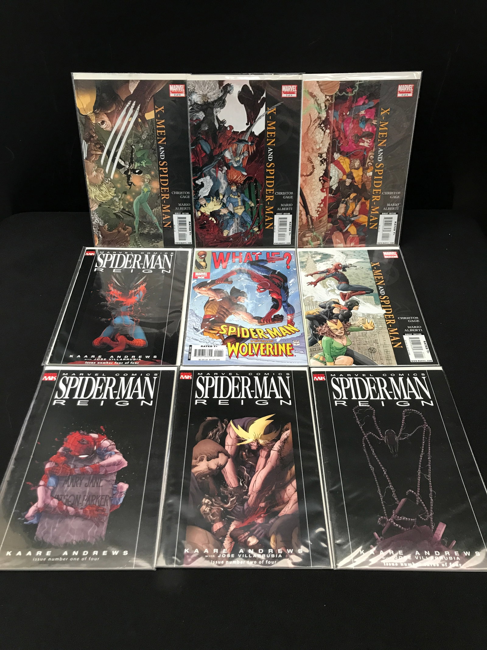 LOT OF 9 COMICS FEATURING SPIDERMAN - MARVEL COMICS (1 of 1)