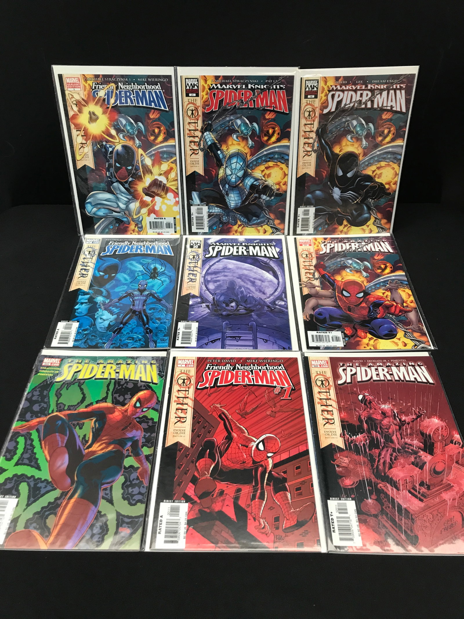 LOT OF 9 COMICS FEATURING SPIDERMAN - MARVEL COMICS (1 of 1)