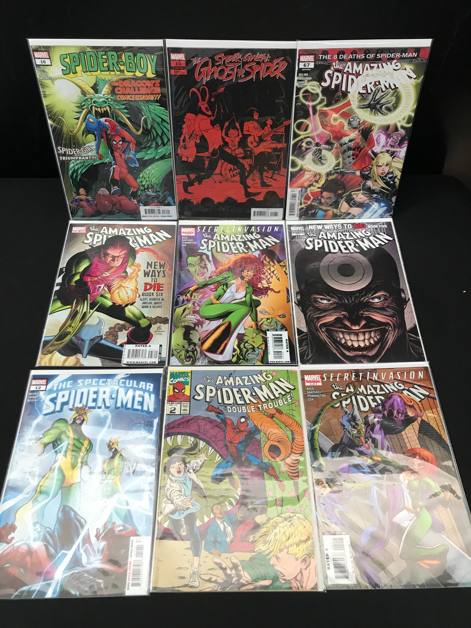 LOT OF 9 SPIDERMAN BASED COMICS - MARVEL COMICS (1 of 1)