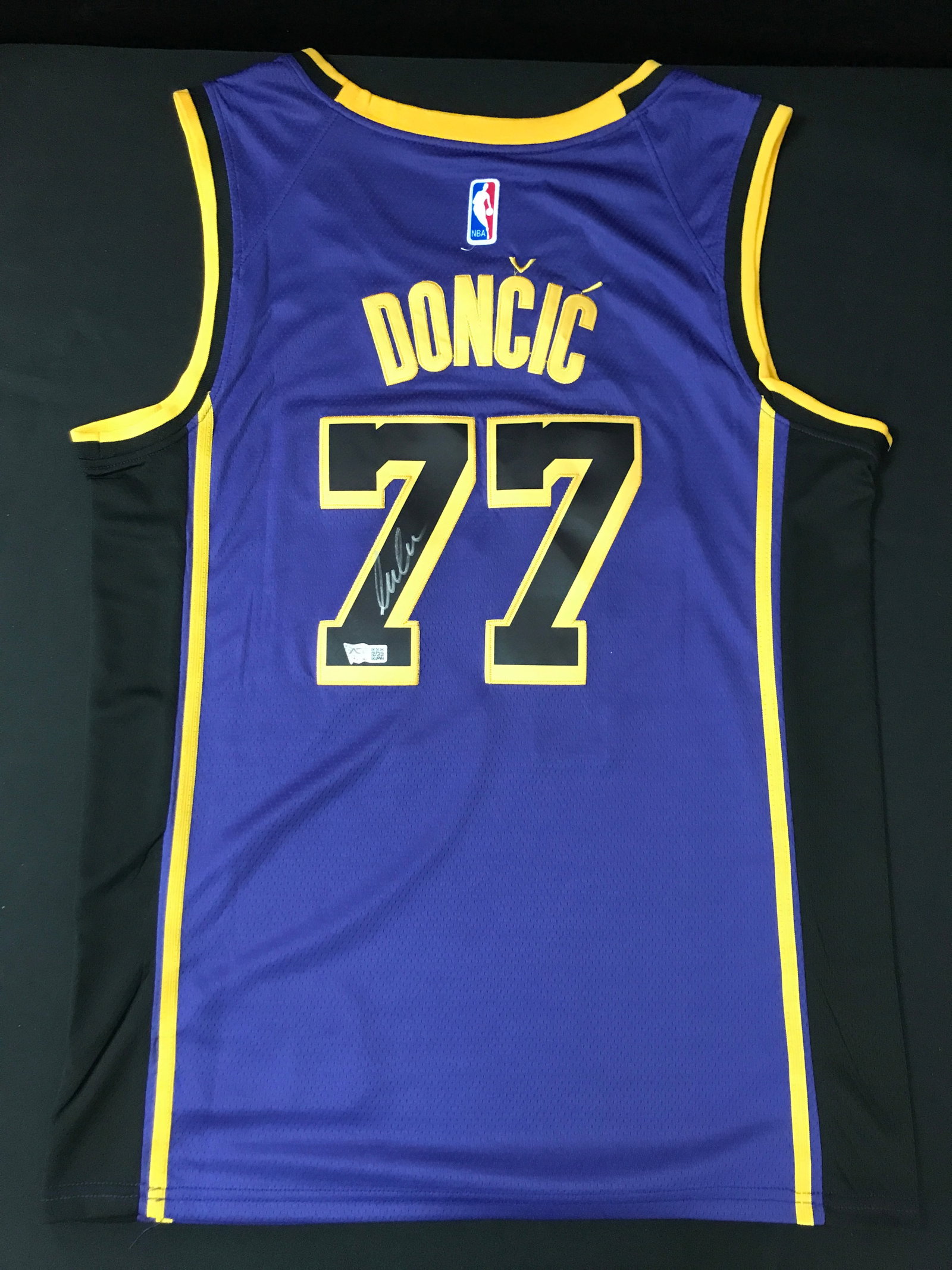 LUKA DONCIC SIGNED LOS ANGELES LAKERS CUSTOM JERSEY - ACE COA: Prices are in Canadian dollars