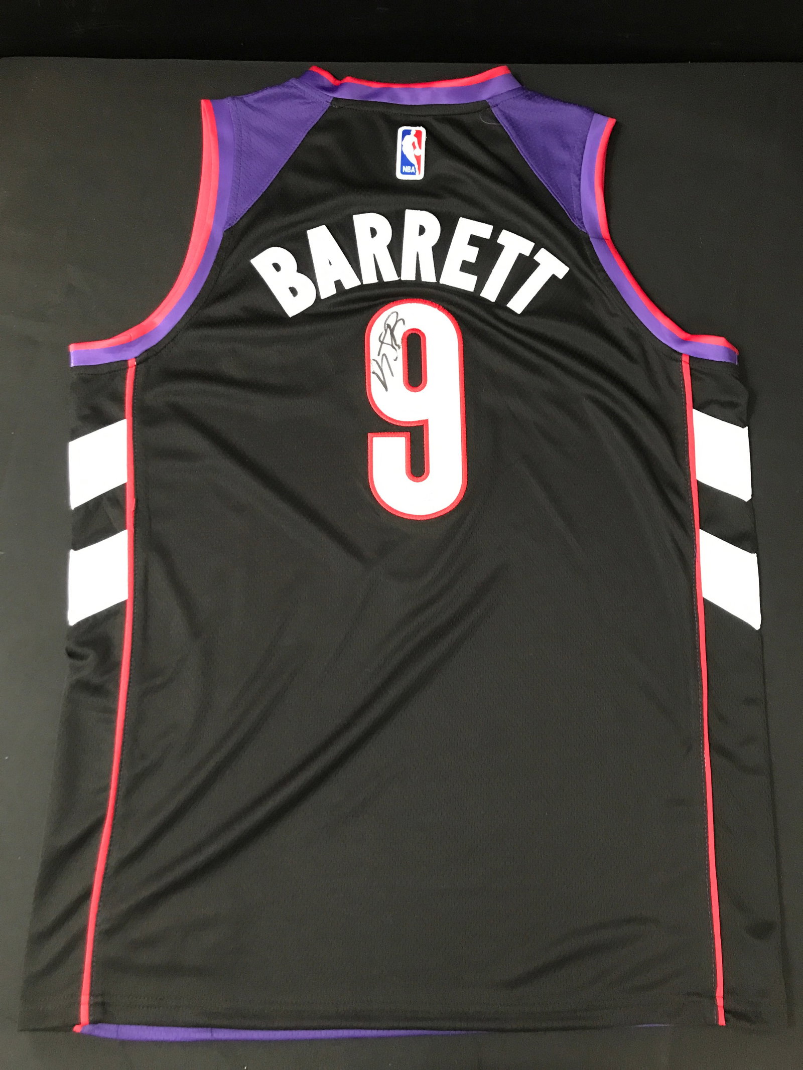 RJ BARETT SIGNED TORONTO RAPTORS BASKETBALL CUSTOM JERSEY - ACE COA: Prices are in Canadian dollars
