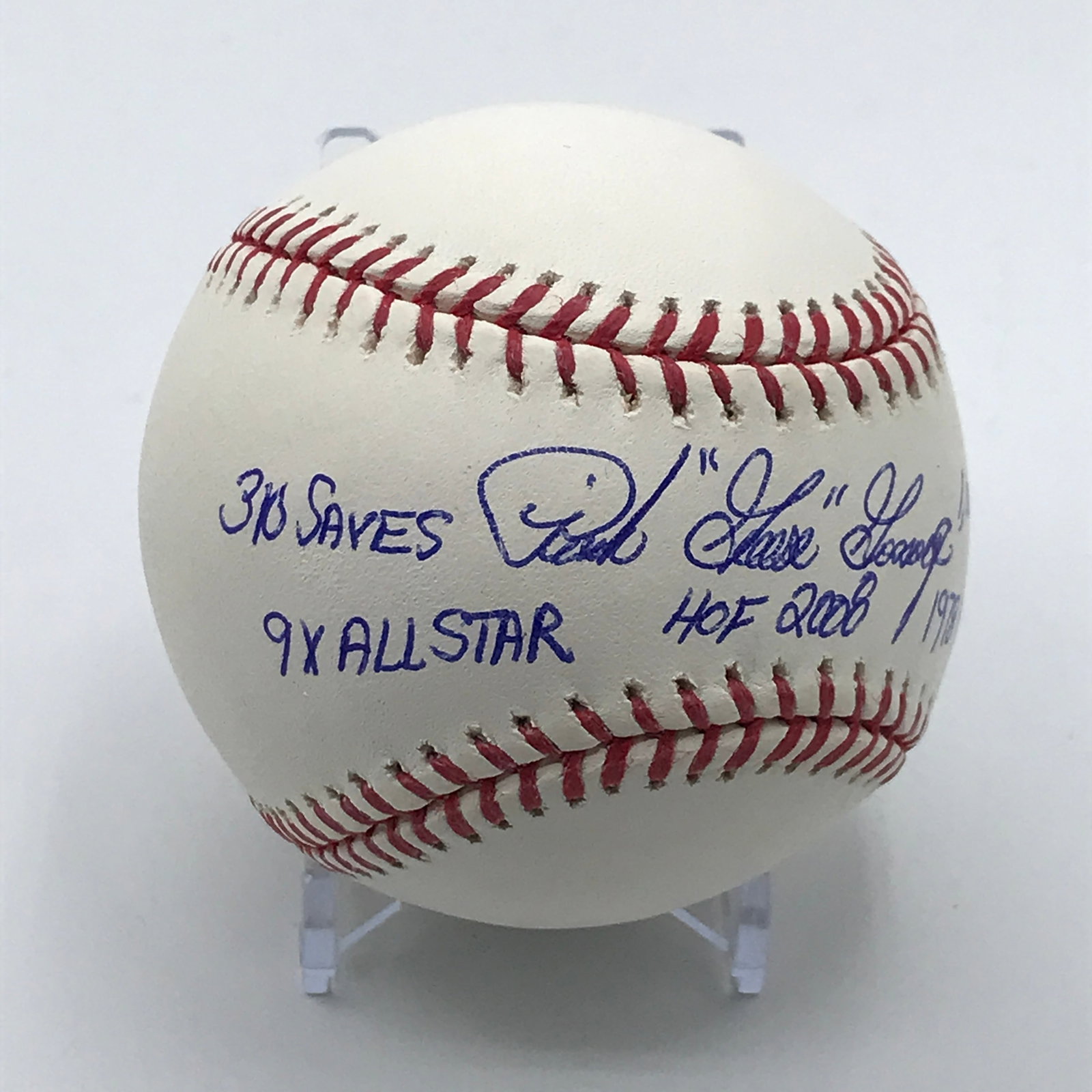 RARE GOOSE GOSSAGE SIGNED BASEBALL WITH MULTIPLE INSCRIPTIONS (PSA COA): Prices are in Canadian dollars