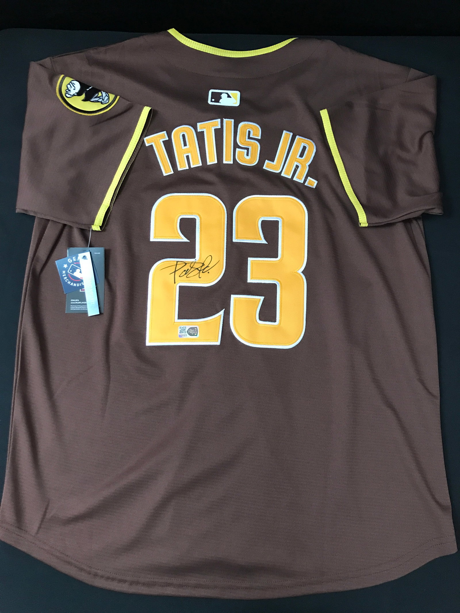FERNANDO TATIS JR SIGNED SAN DIEGO PIRATES CUSTOM JERSEY - ELITE SPORTS COA: Prices are in Canadian dollars