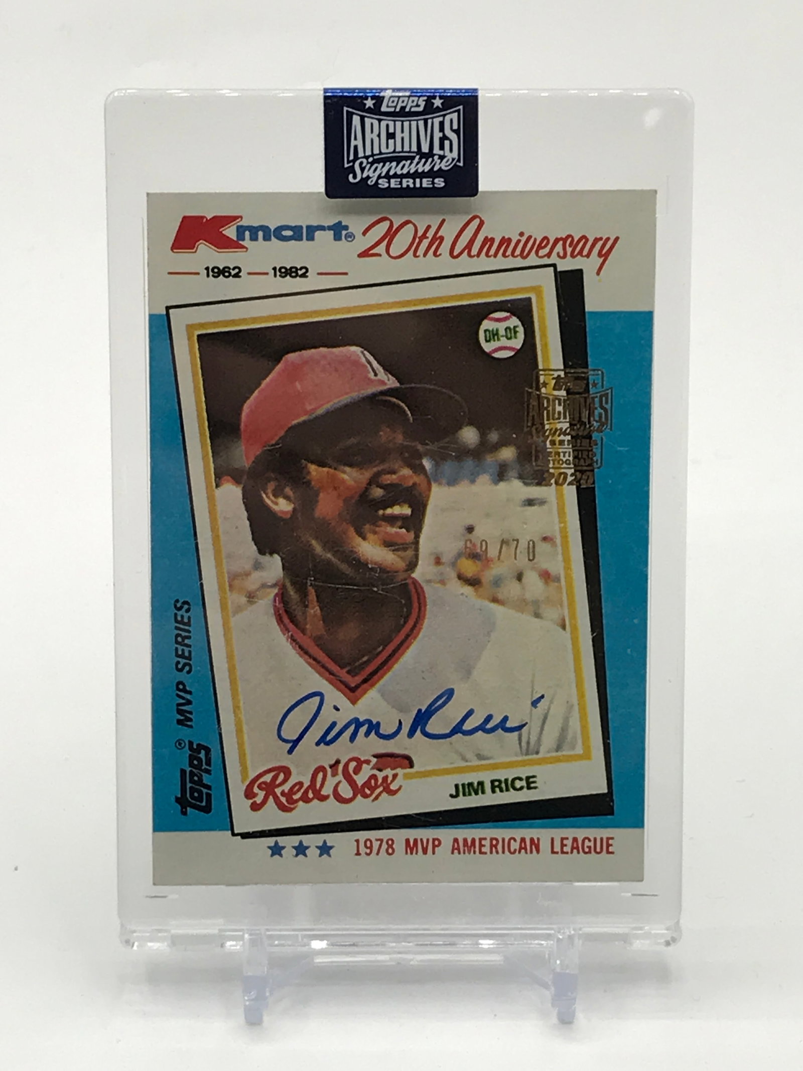 TOPPS ARCHIVE SIGNATURE SERIES JIM RICE SIGNED TRADING CARD 69/70: Prices are in Canadian dollars