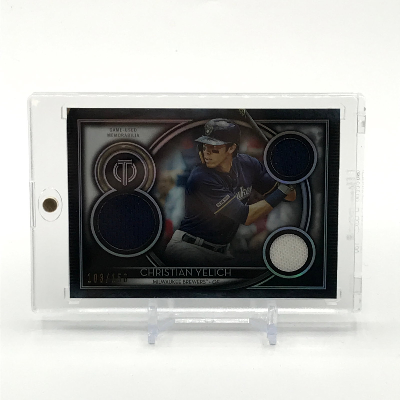 2020 TOPPS TRIBUTE TRIPLE PATCH CARD CHRISTIAN YELICH 103/150: Prices are in Canadian dollars