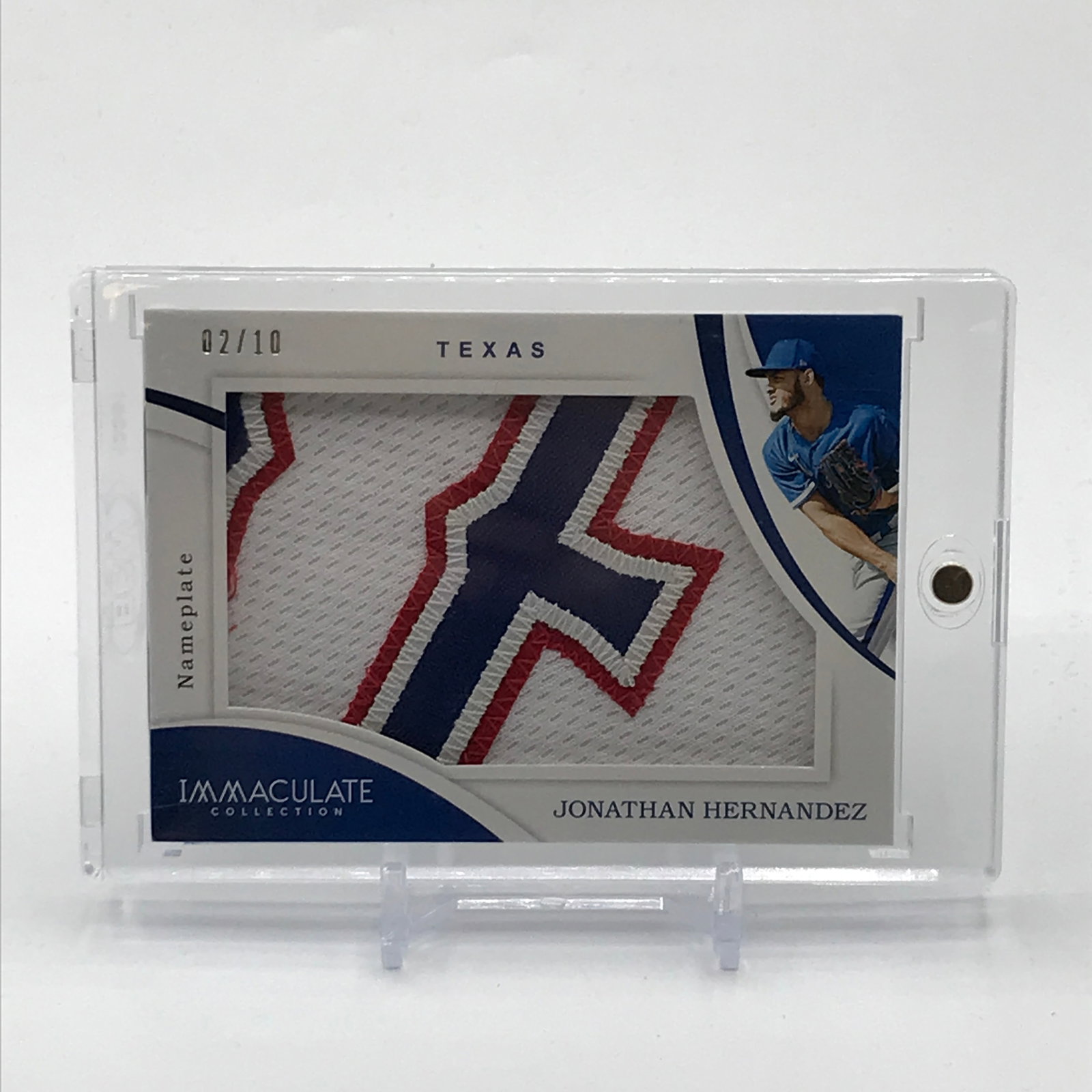 2020 PANINI IMMACULATE COLLECTION BASEBALL JONATHAN HERNANDEZ PATCH TRADING CARD 02/10: Prices are in Canadian dollars