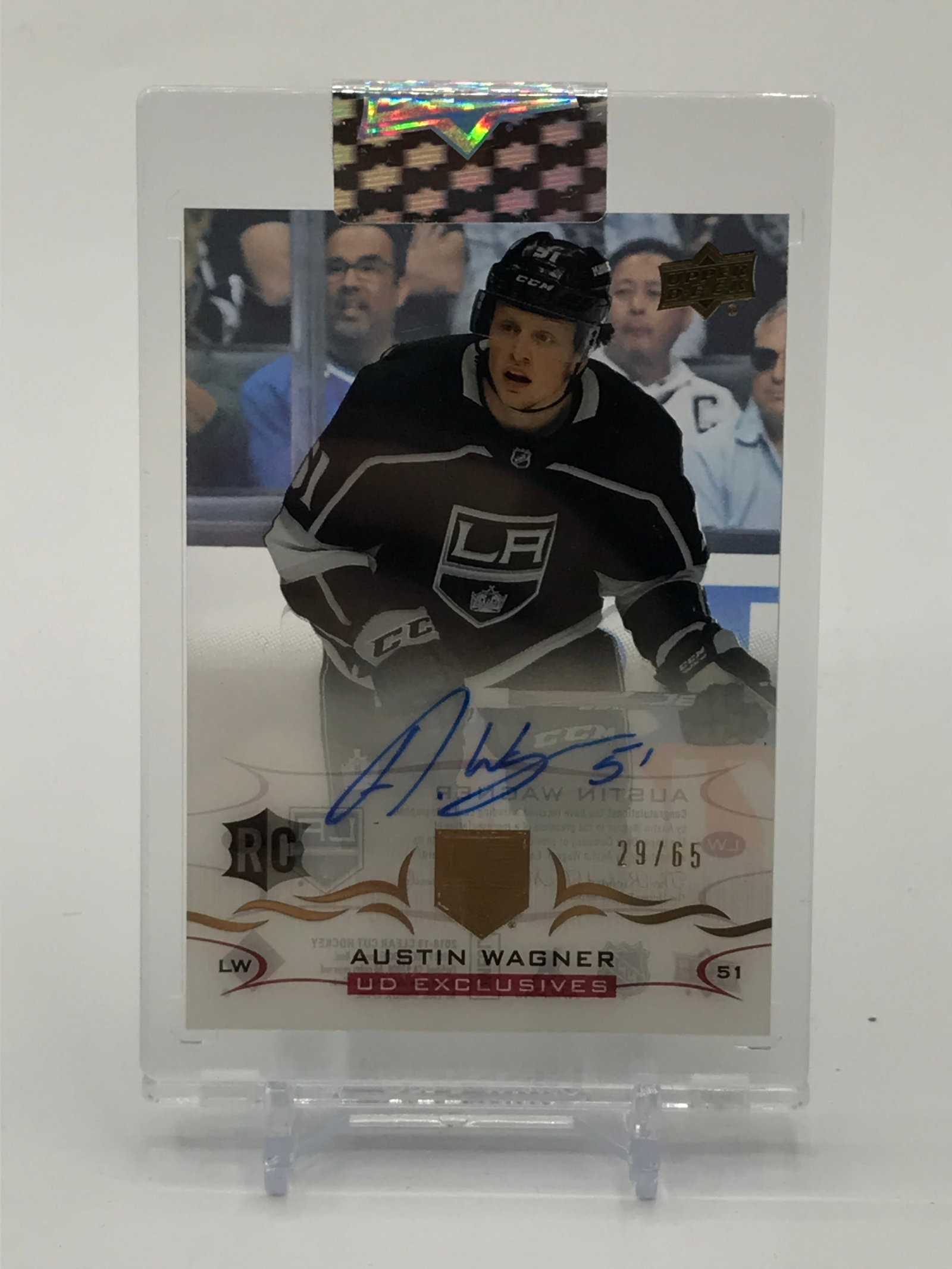 2018-19 UPPER DECK CLEAR CUT HOCKEY AUSTIN WAGNER SIGNED TRADING CARD 29/65: Prices are in Canadian dollars