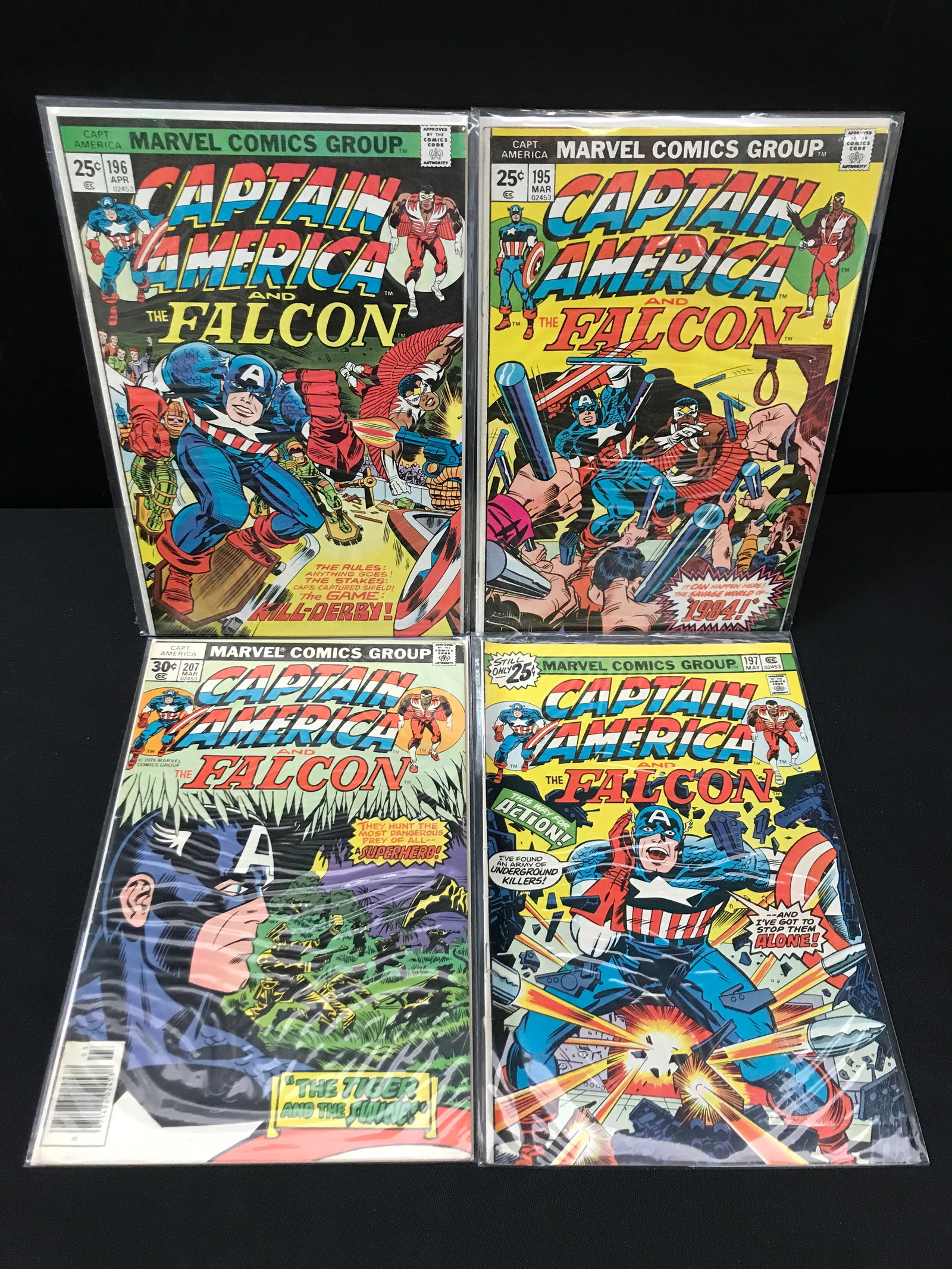 LOT OF 4 CAPTAIN AMERICA AND THE FALCON COMICS - MARVEL COMICS: Prices are in Canadian dollars