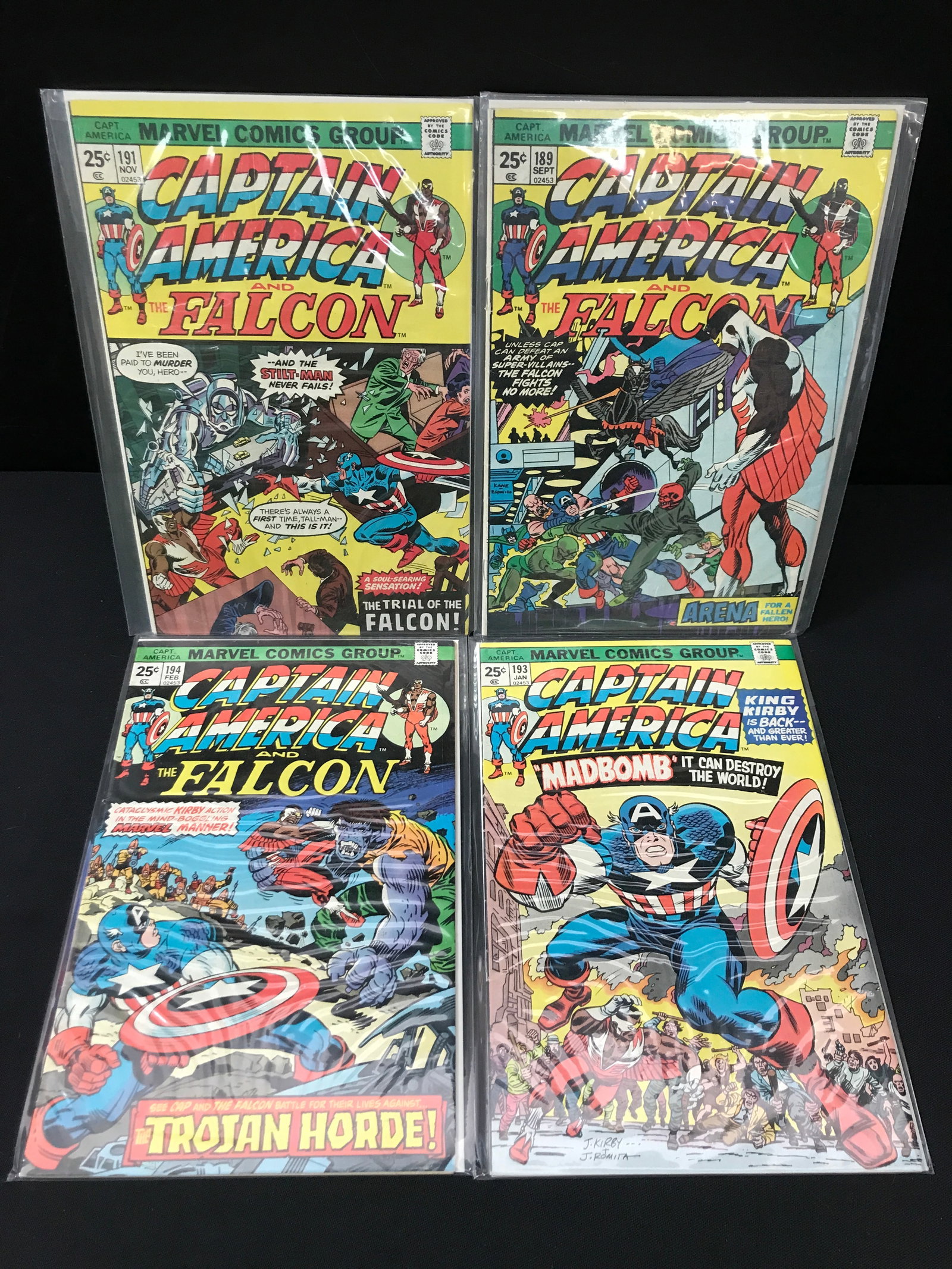 LOT OF 4 CAPTAIN AMERICA AND THE FALCON COMICS - MARVEL COMICS: Prices are in Canadian dollars