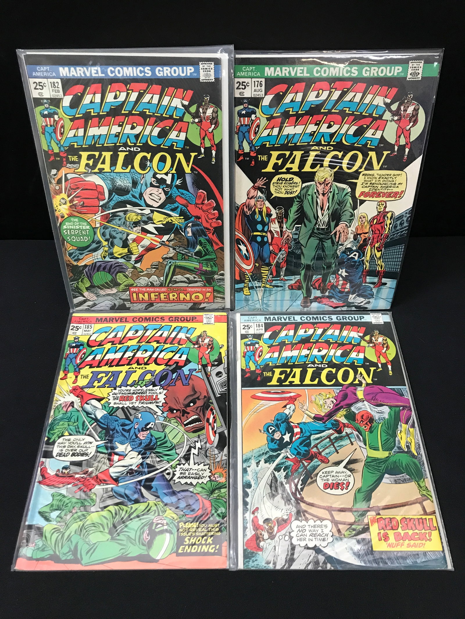 LOT OF 4 CAPTAIN AMERICA AND THE FALCON COMICS - MARVEL COMICS: Prices are in Canadian dollars