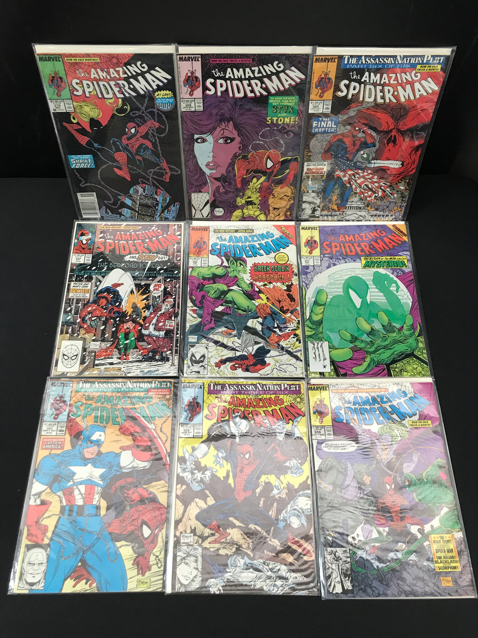 LOT OF 9 AMAZING SPIDERMAN COMICS - MARVEL COMICS: Prices are in Canadian Dollars