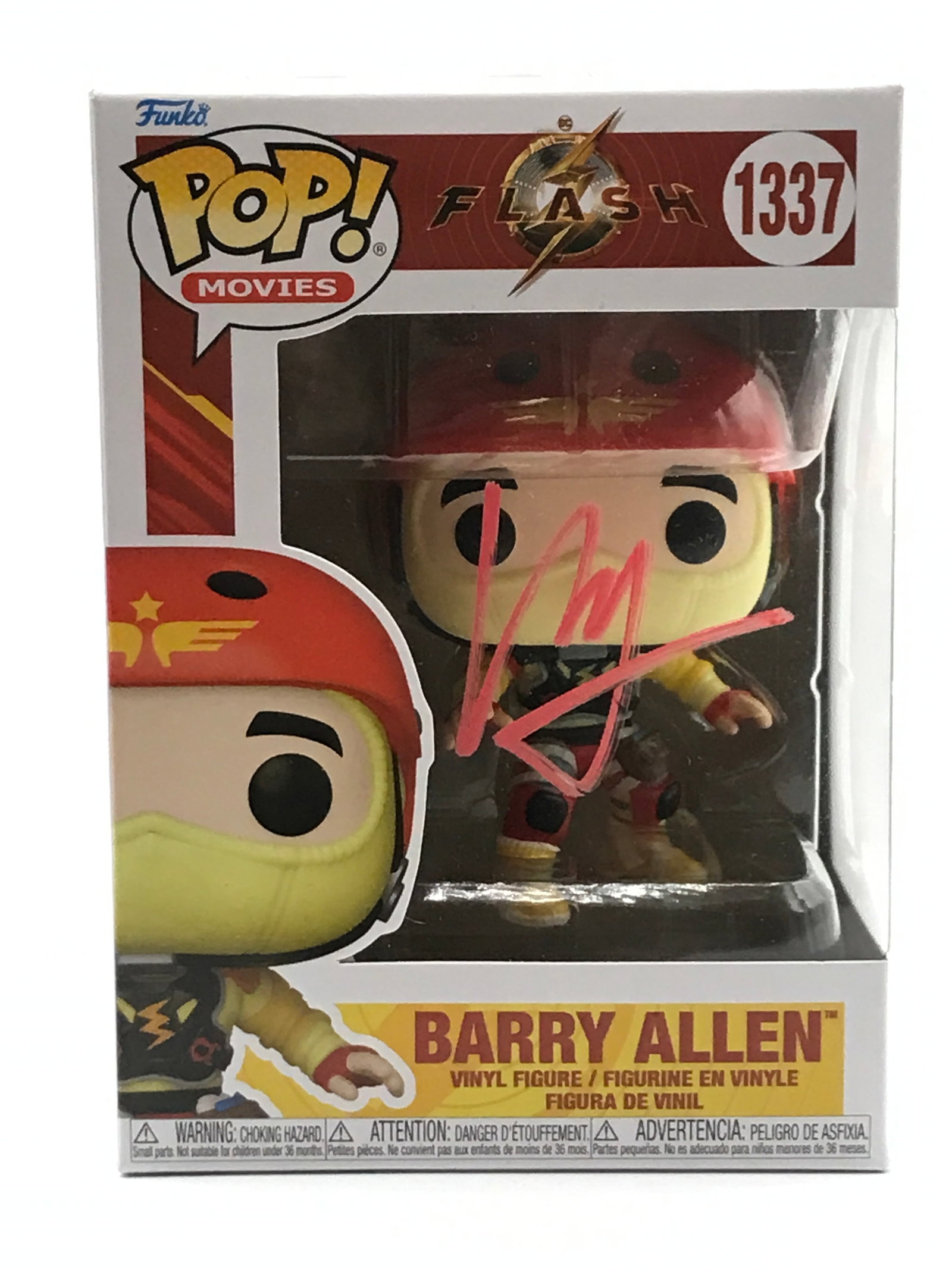 EZRA MILLER SIGNED THE FLASH BARRY ALLEN FUNKO POP (KB COA): Prices are in Canadian Dollars