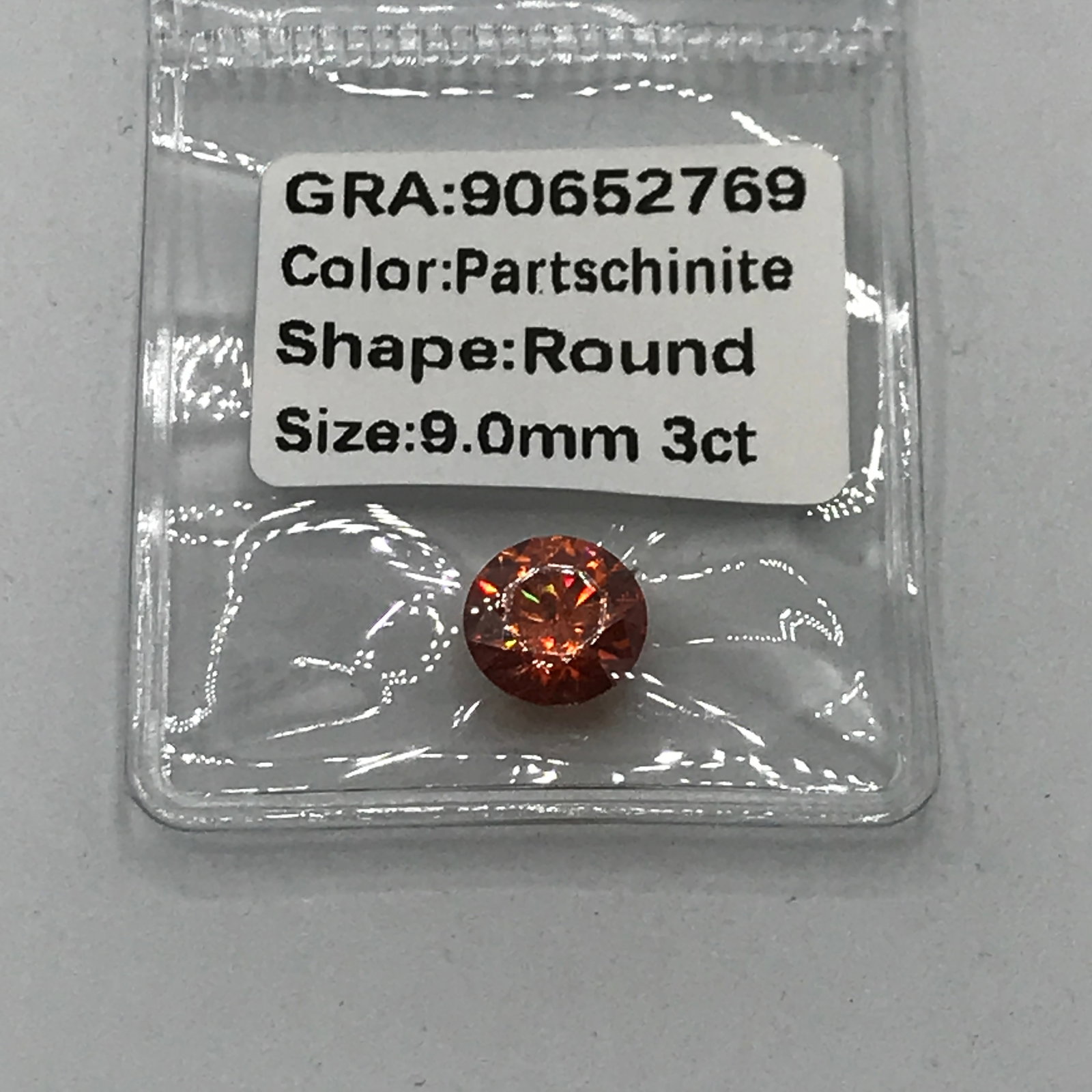3 CARAT PARTSCHINITE ROUND BRILLIANT MOISSANITE - GRA REPORT: Prices are in Canadian dollars