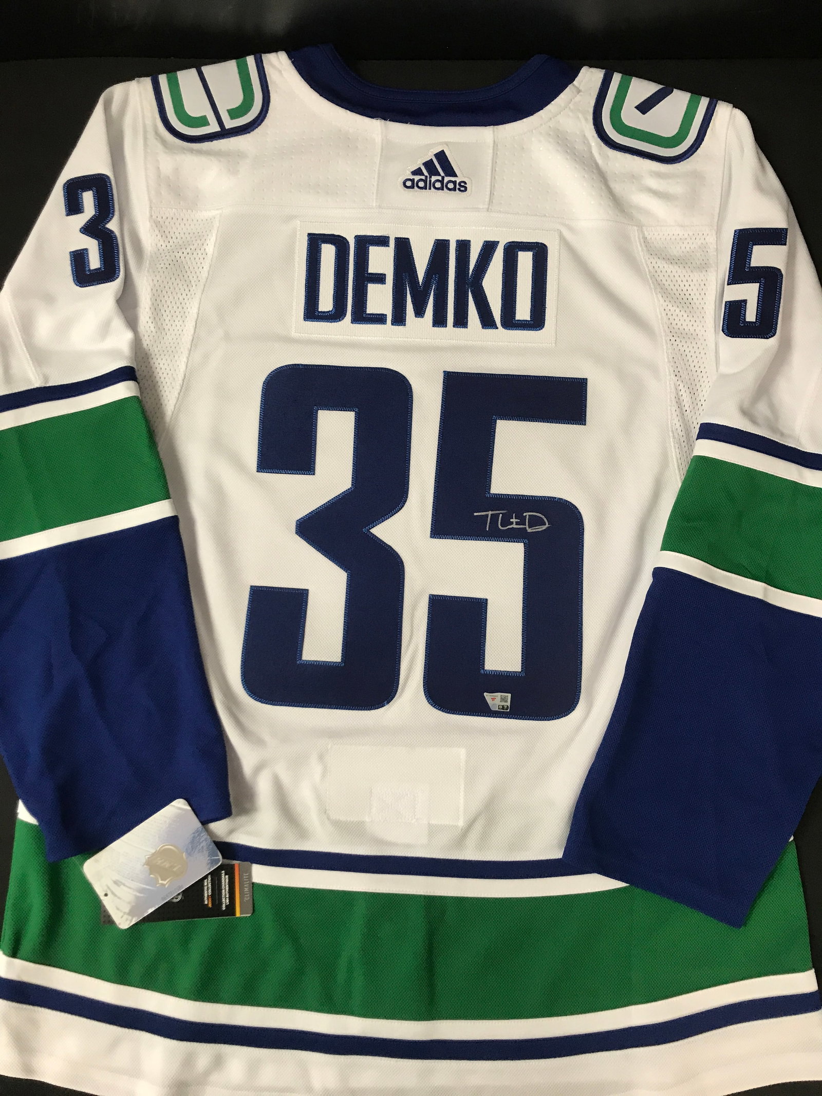THATCHER DEMKO SIGNED VANCOUVER CANUCKS JERSEY - FANATICS COA: Prices are in Canadian dollars