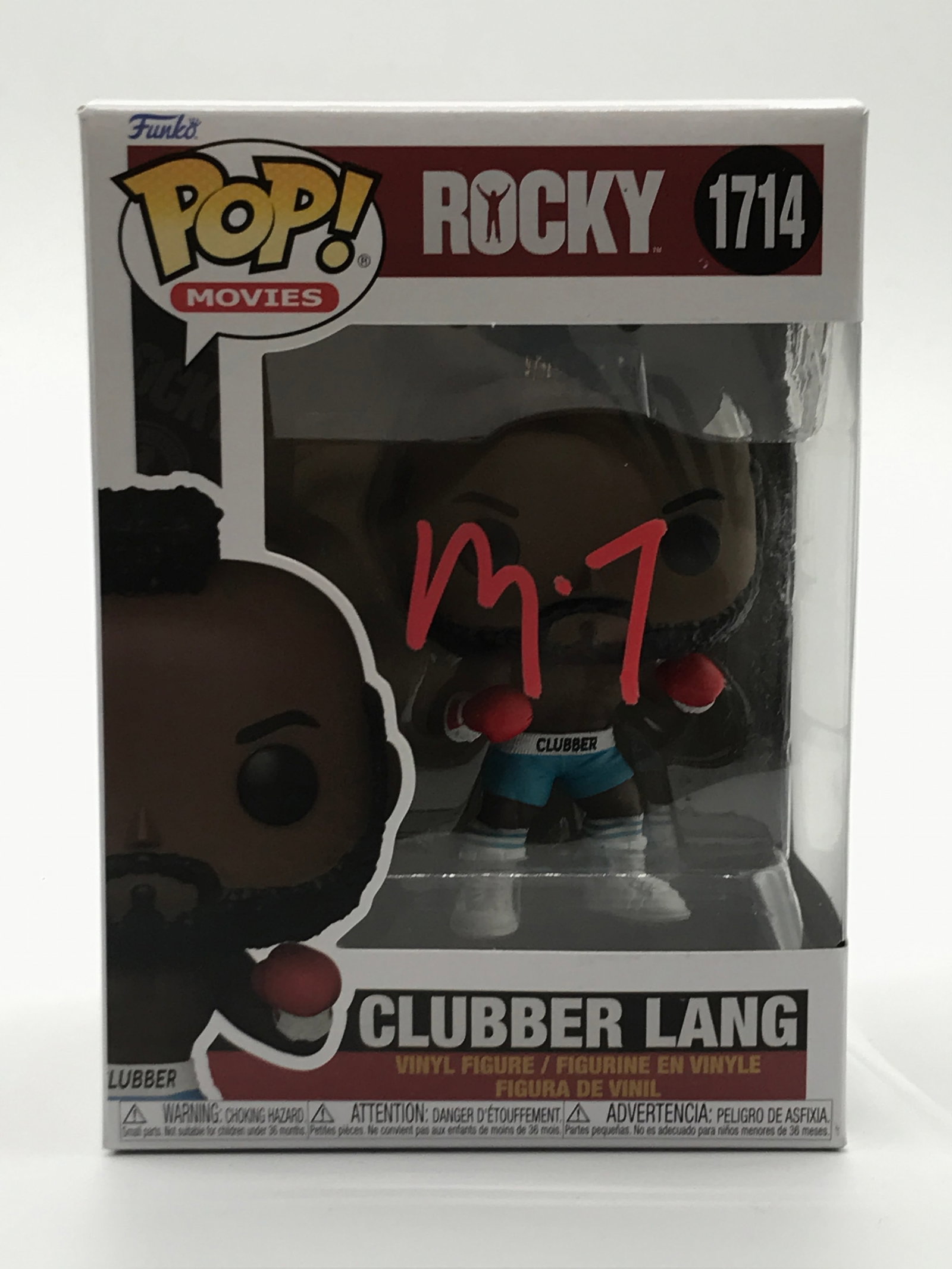 MR. T SIGNED CLUBBER LANG ROCKY FUNKO POP - WWOC COA: Prices are in Canadian dollars
