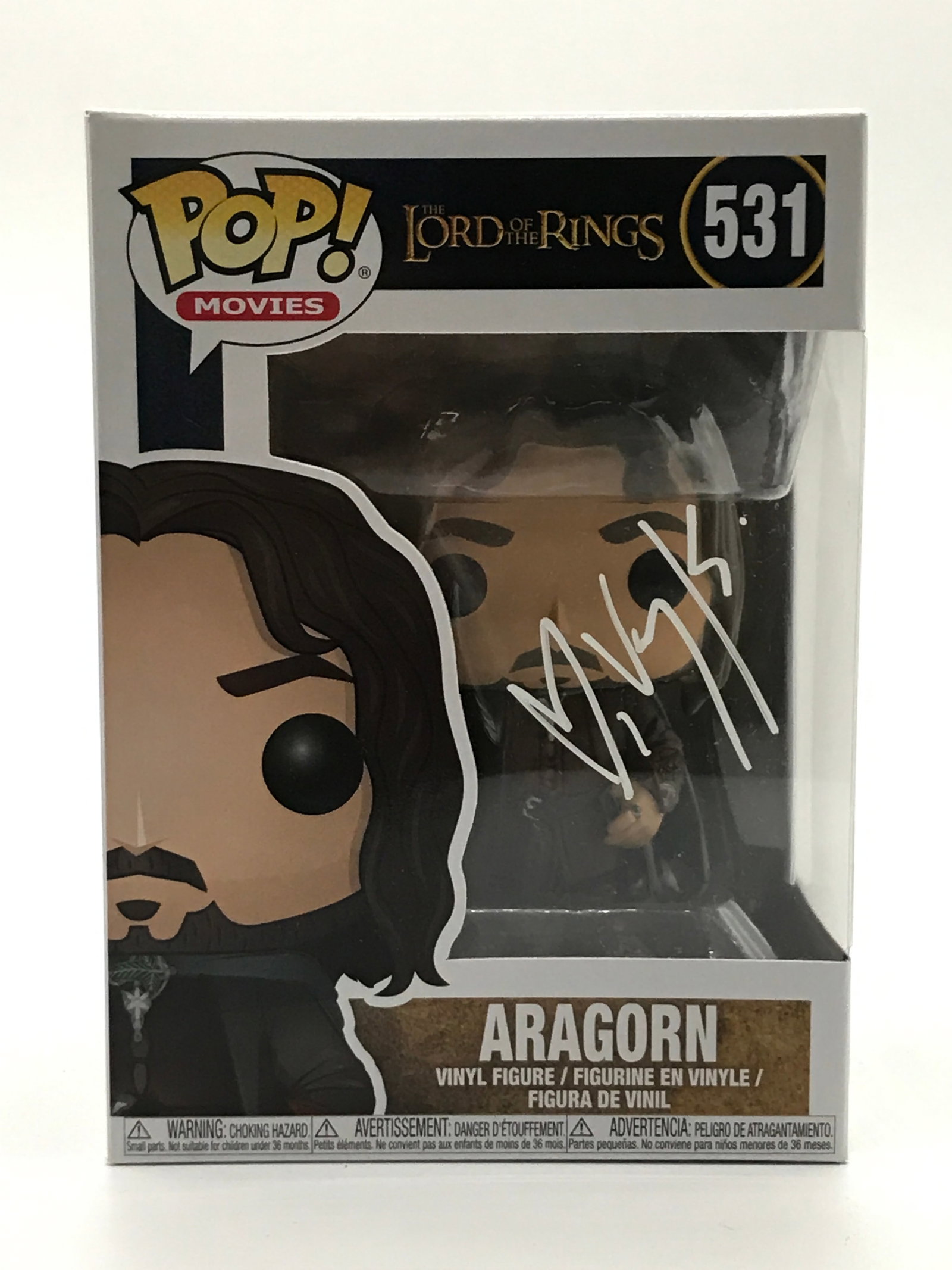 VIGGO MORTENSEN SIGNED ARAGORN LORD OF THE RINGS FUNKO POP - KB COA: Prices are in Canadian dollars