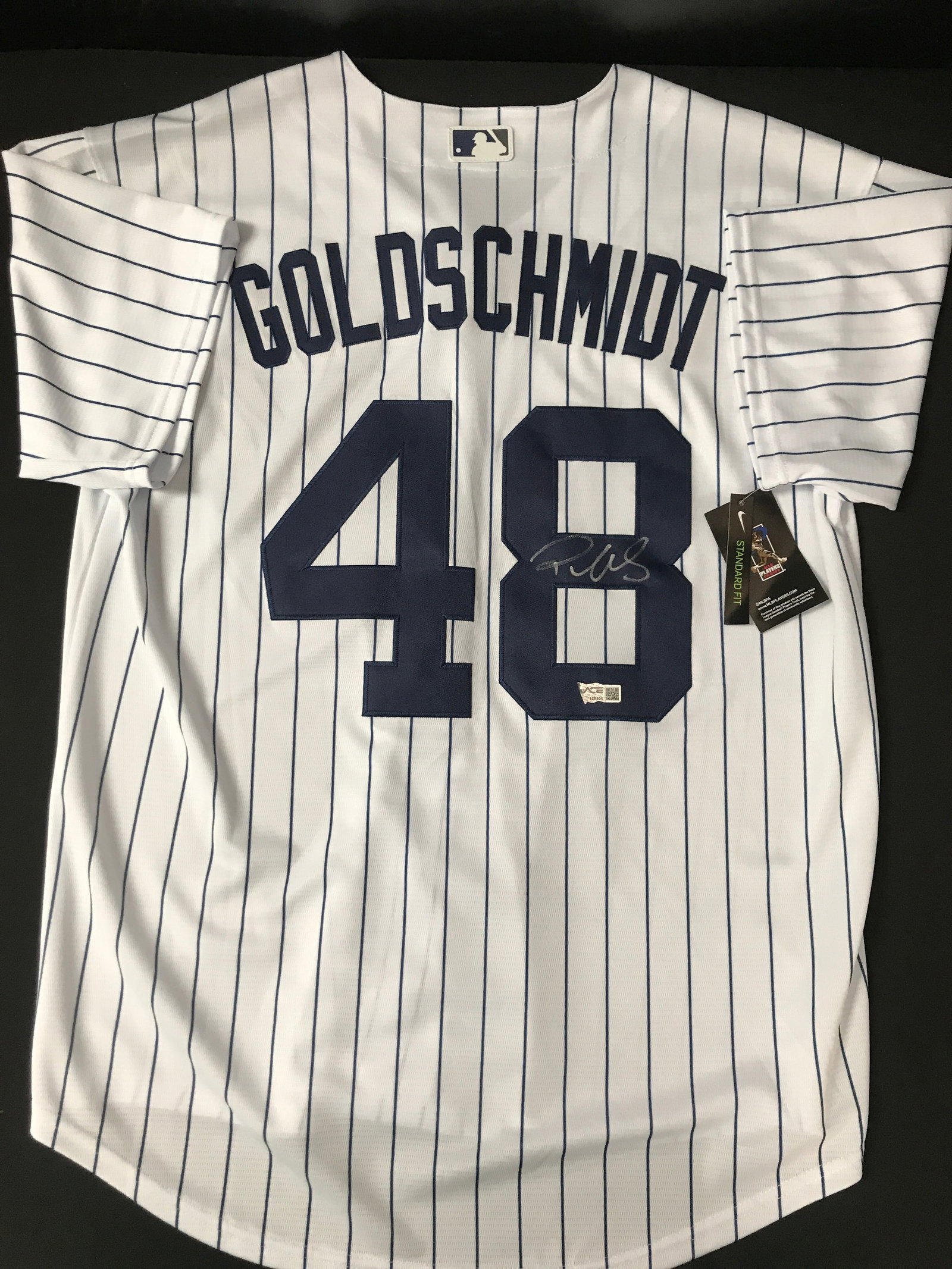 PAUL GOLDSCHMIDT SIGNED NEW YORK YANKEES CUSTOM JERSEY - ACE COA: Prices are in Canadian dollars