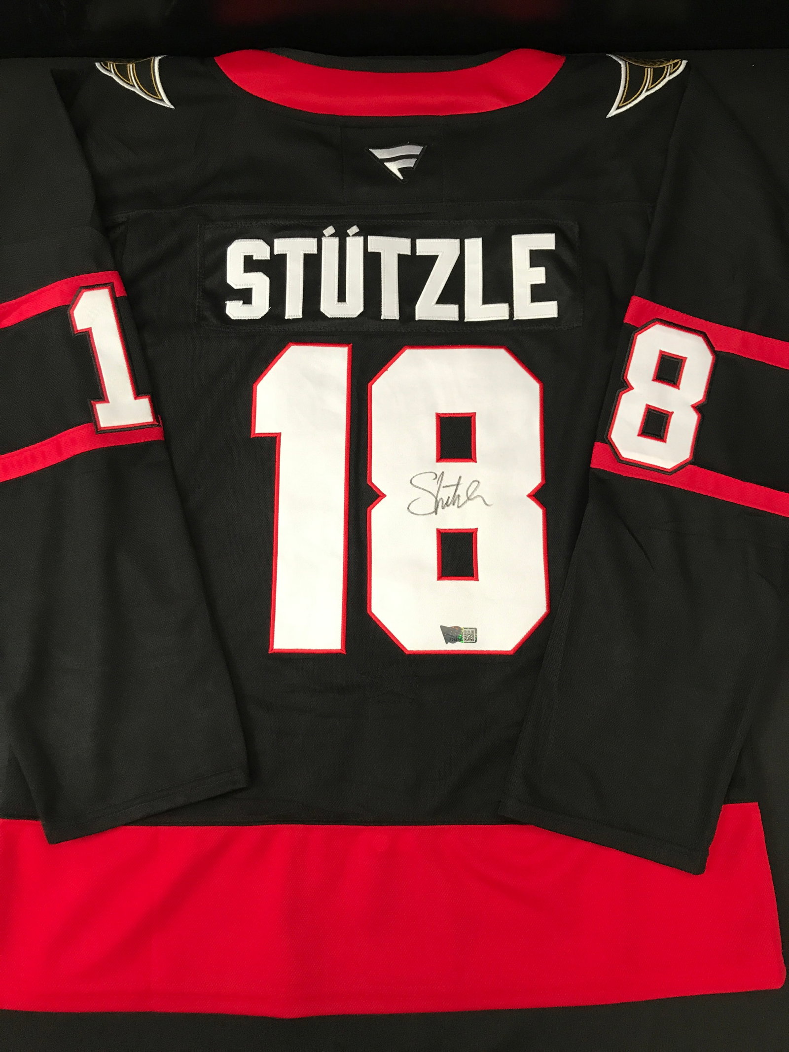 TIM STUTZLE SIGNED OTTAWA SENATORS CUSTOM HOCKEY JERSEY - ACE COA: Prices are in Canadian dollars