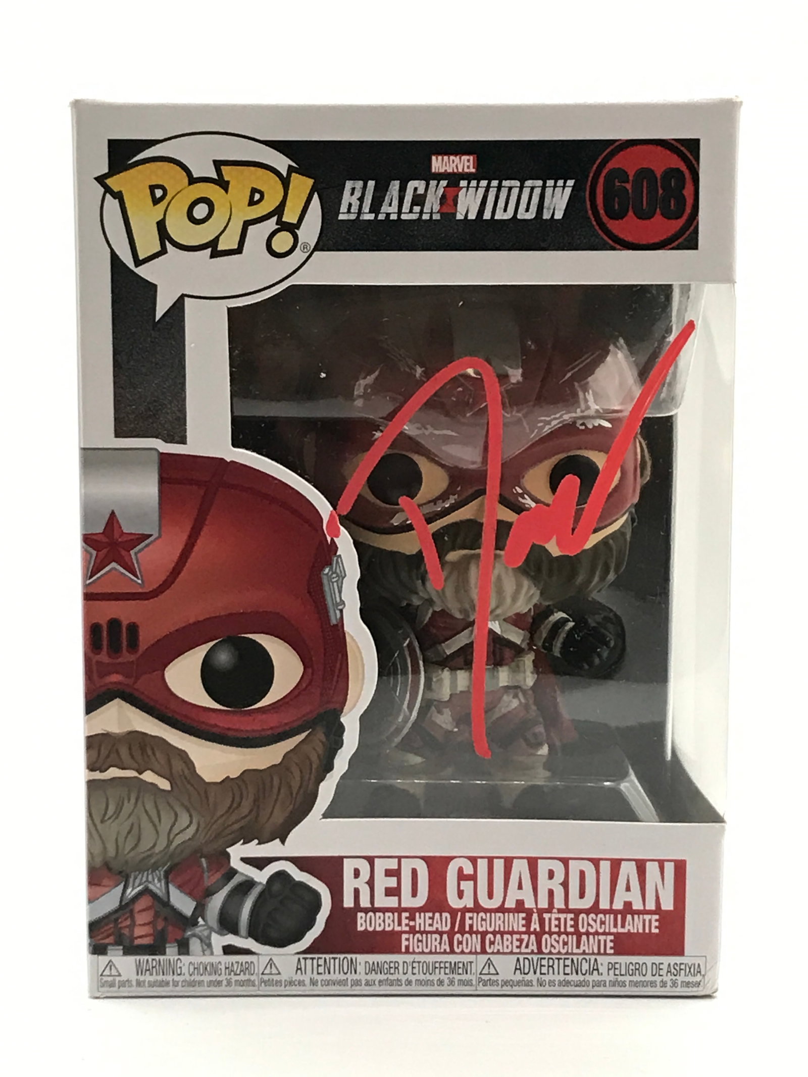 DAVID HARBOUR SIGNED RED GUARDIAN FUNKO POP - KB COA: Prices are in Canadian dollars