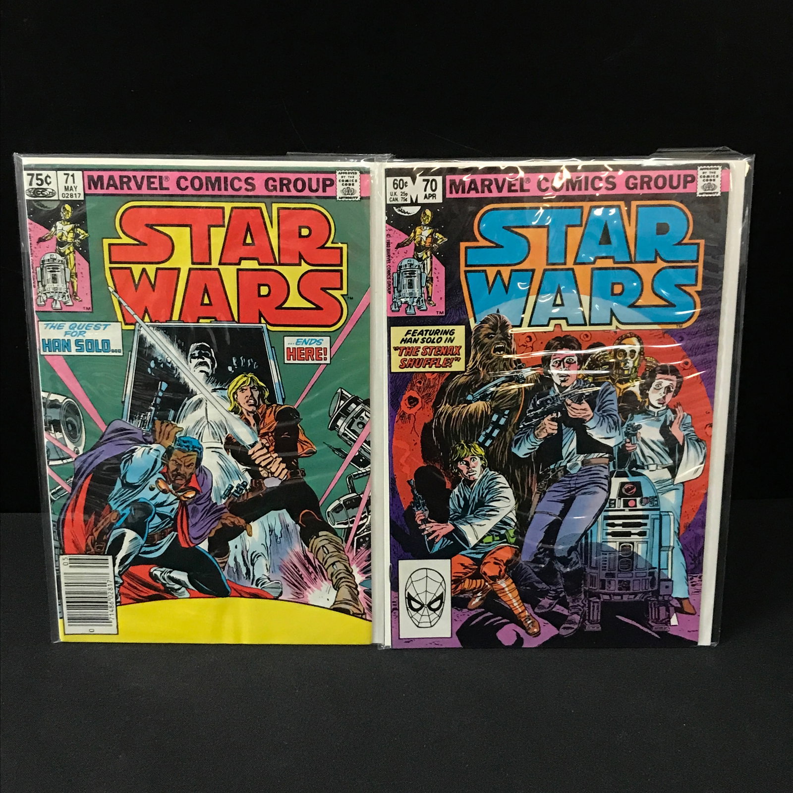 LOT OF 2 STAR WARS COMICS #70-71 - MARVEL COMICS: Prices are in Canadian dollars