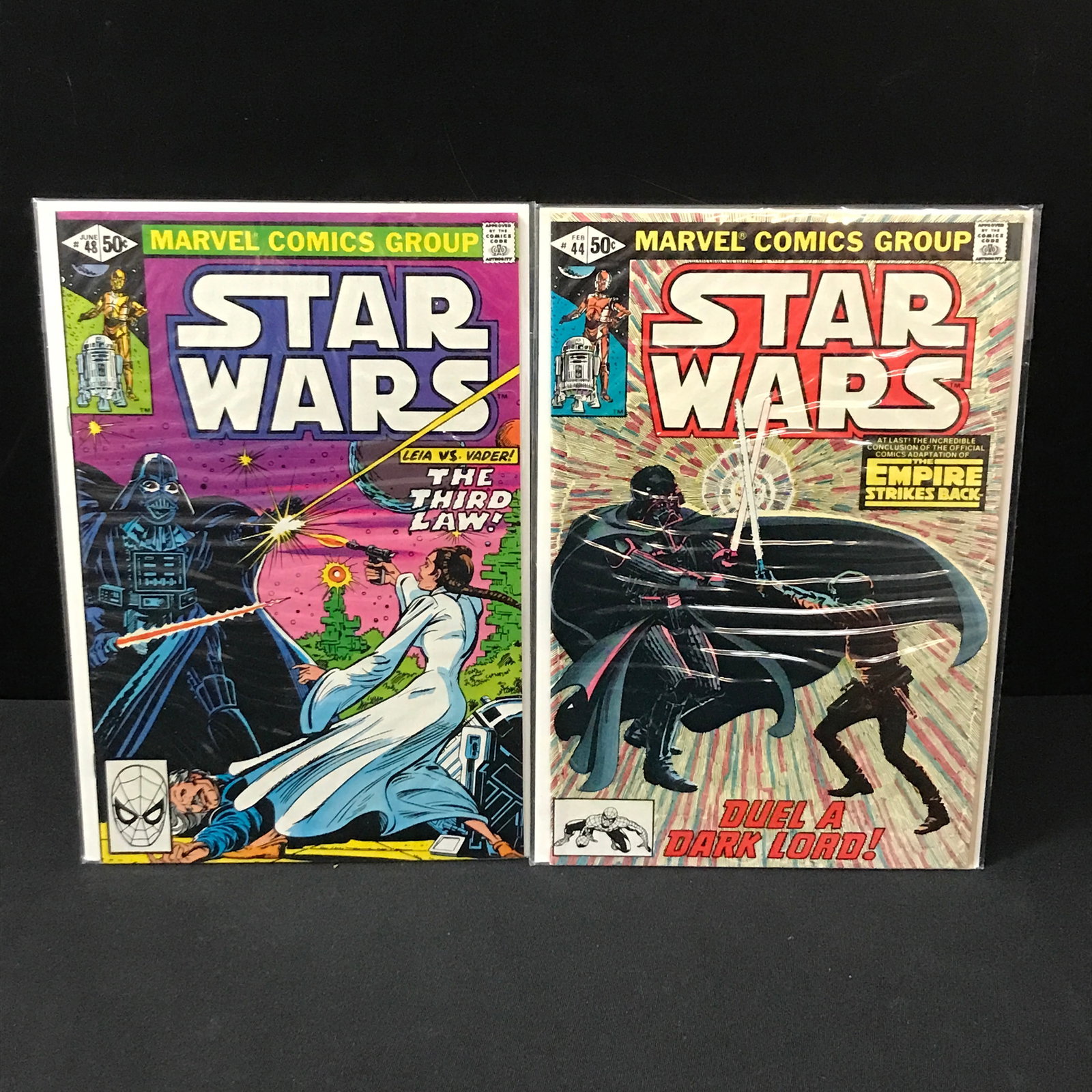 LOT OF 2 STAR WARS COMICS #44 & #48 - MARVEL COMICS: Prices are in Canadian dollars